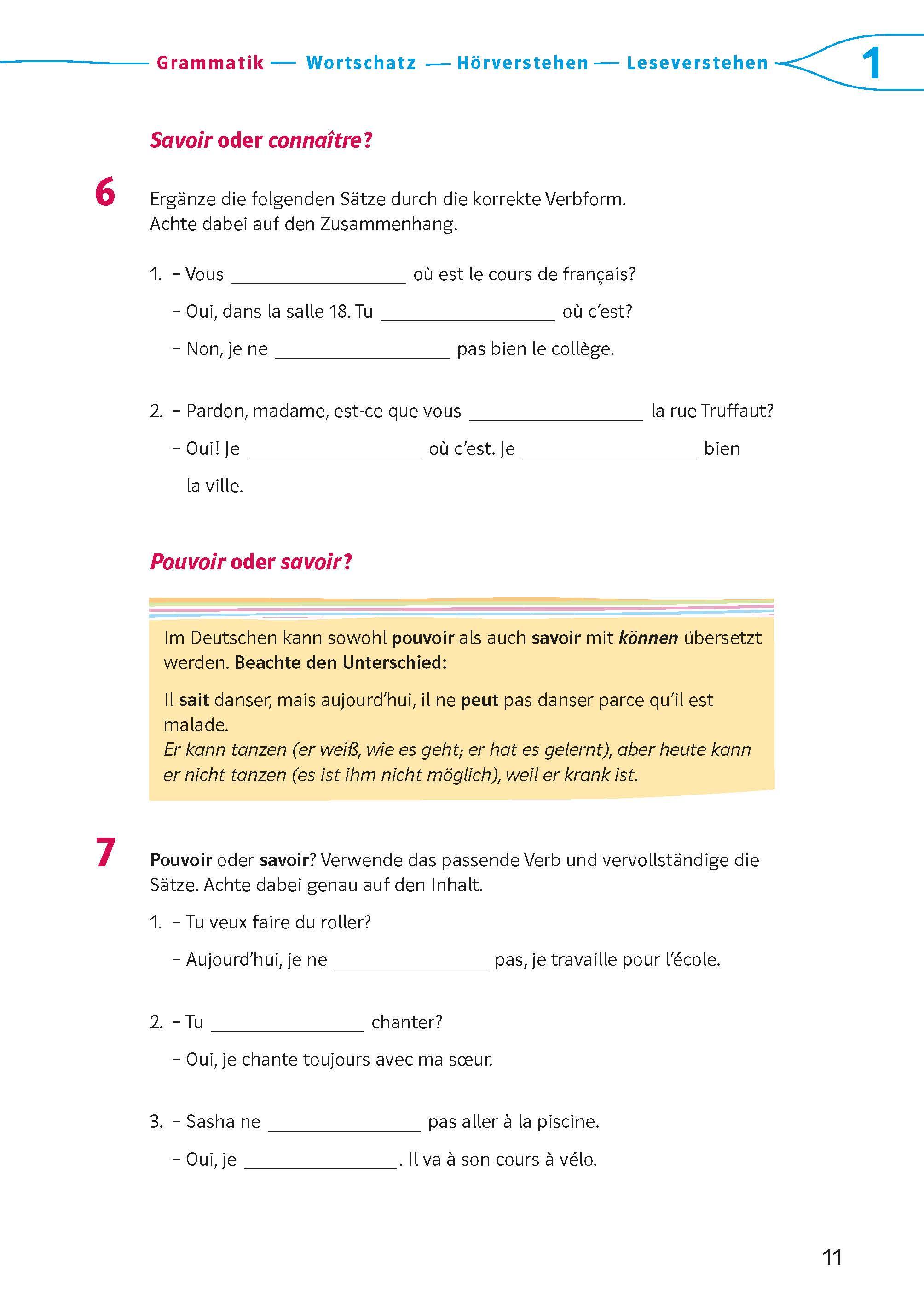 Beispielinhalt (Bild) Découvertes 2 Bayern (ab 2017) - Das Trainingsbuch zum Schulbuch 2. Lernjahr