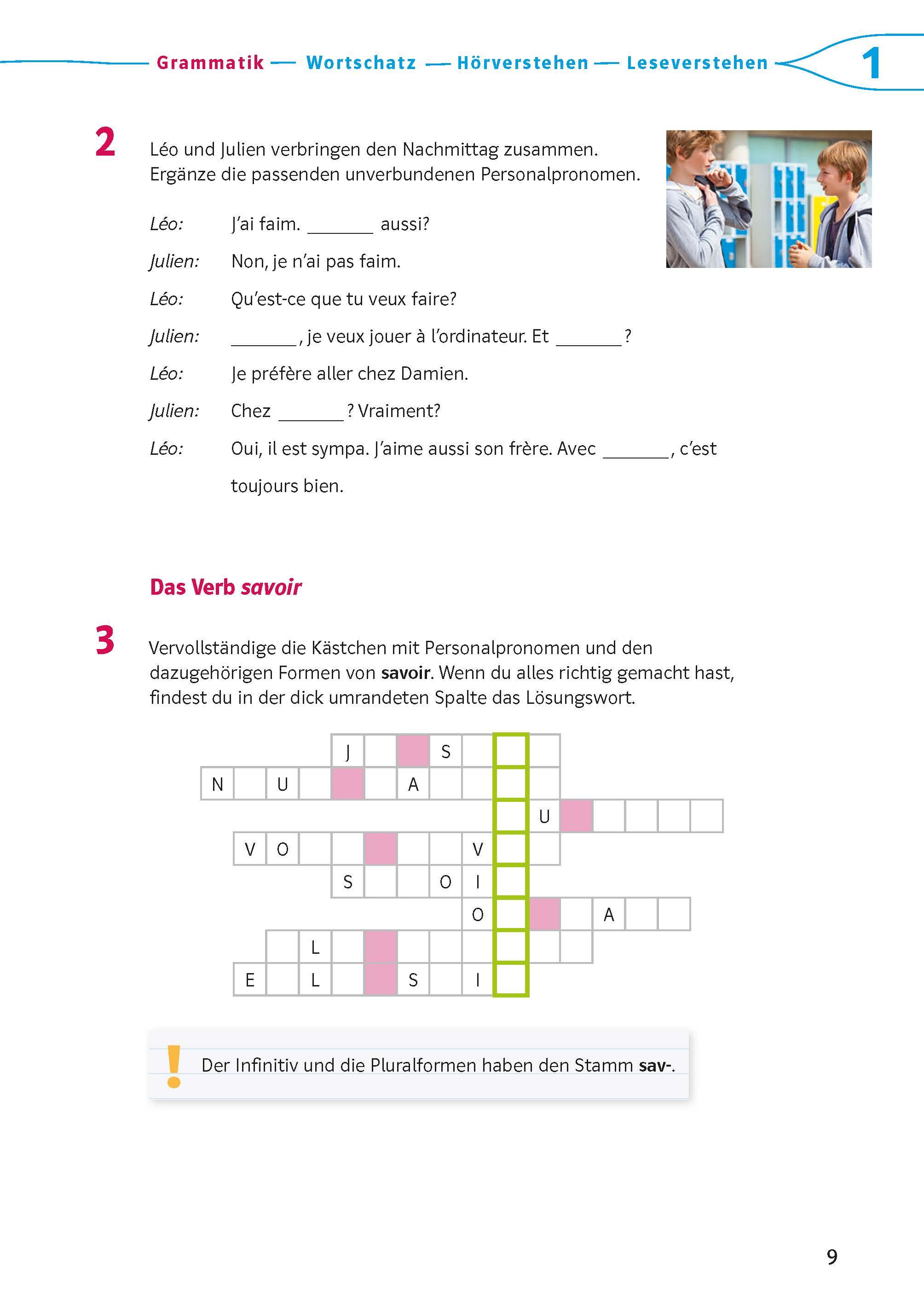 Beispielinhalt (Bild) Découvertes 2 Bayern (ab 2017) - Das Trainingsbuch zum Schulbuch 2. Lernjahr