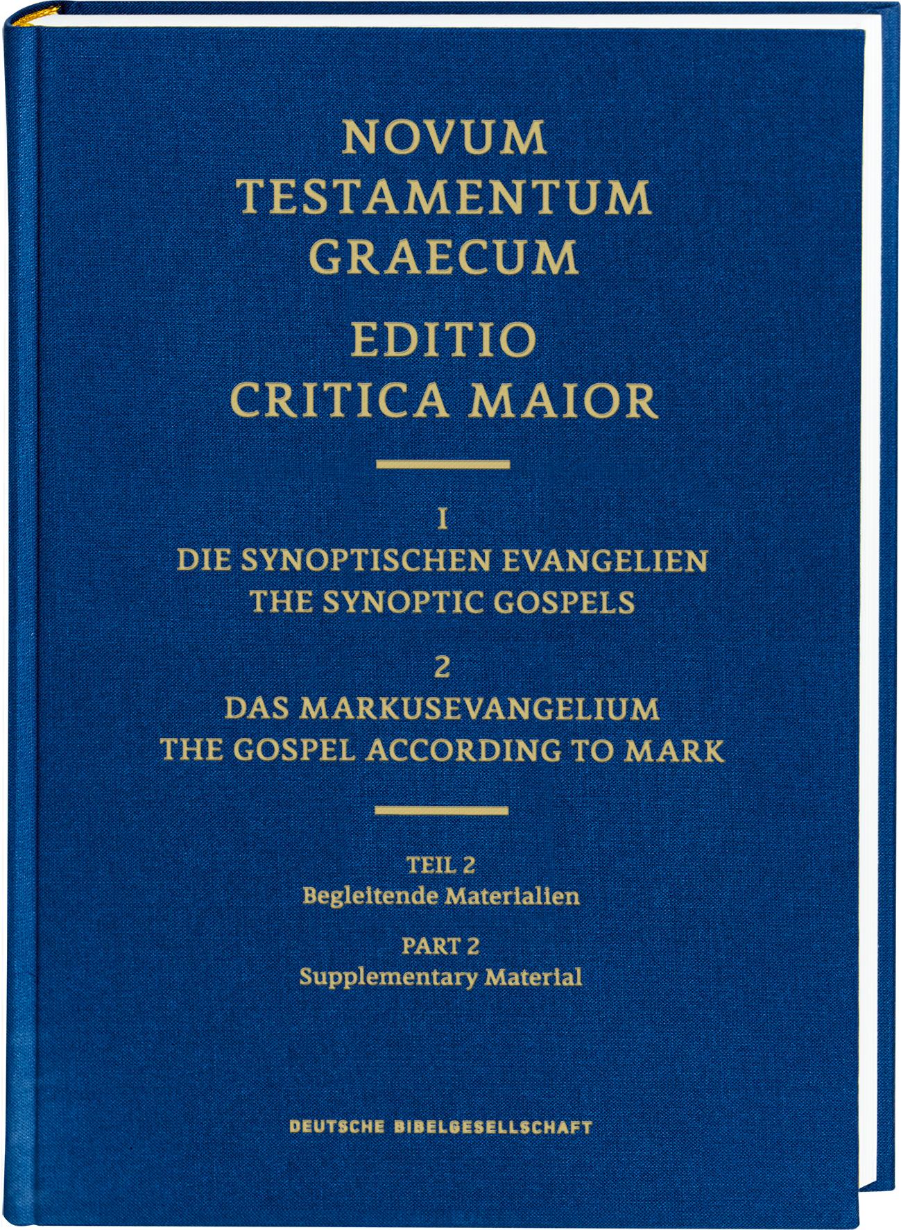 Vorderes Coverbild ECM I/2.2. Markusevangelium. Begleitende Materialien