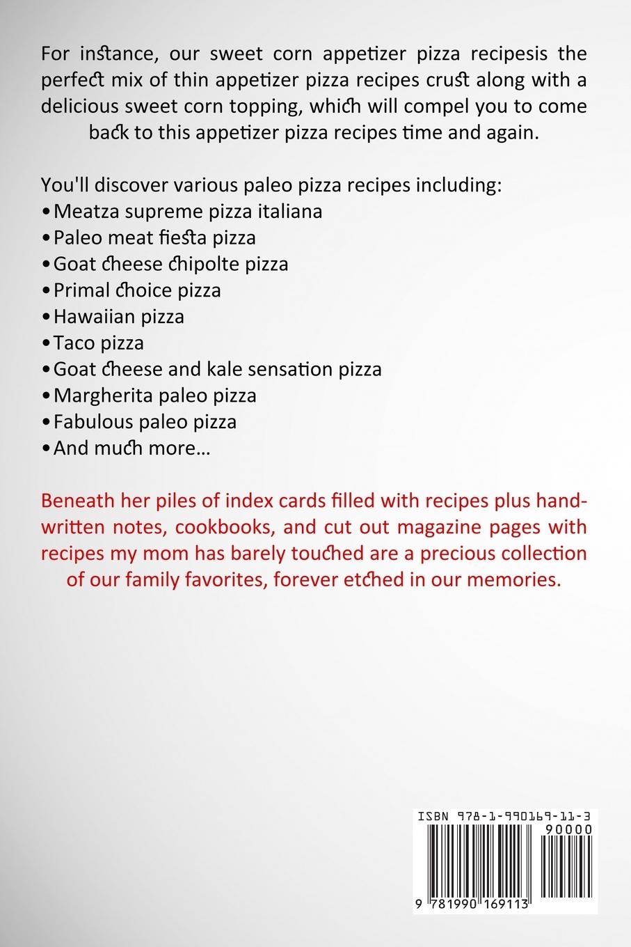 Rückseitencover Pizza Cookbook