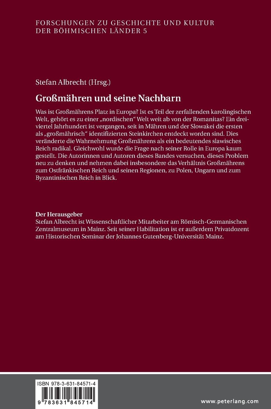 Rückseitencover Großmähren und seine Nachbarn