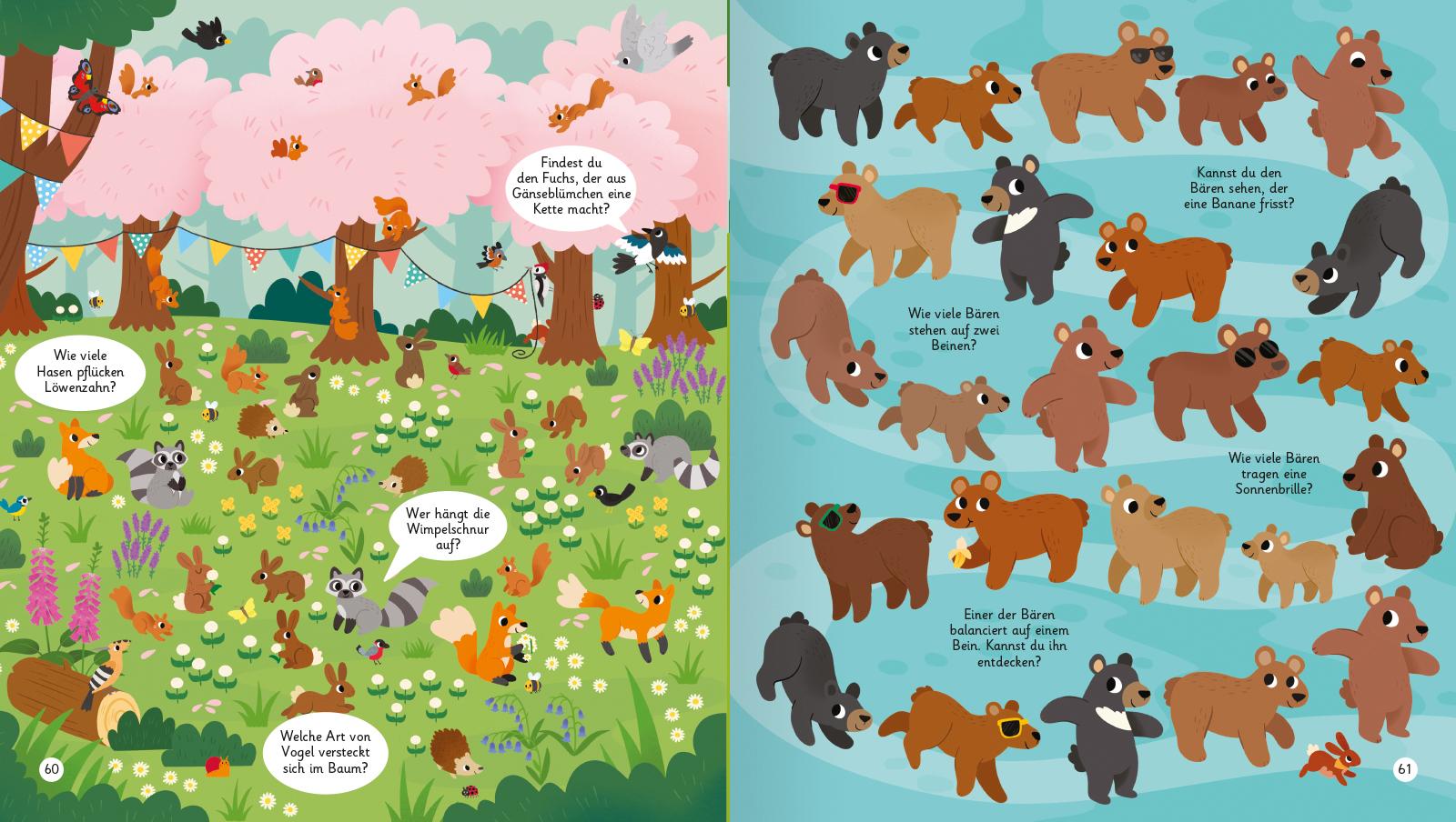 Beispielinhalt (Bild) Mein lustiges Suchbuch - Im Wald