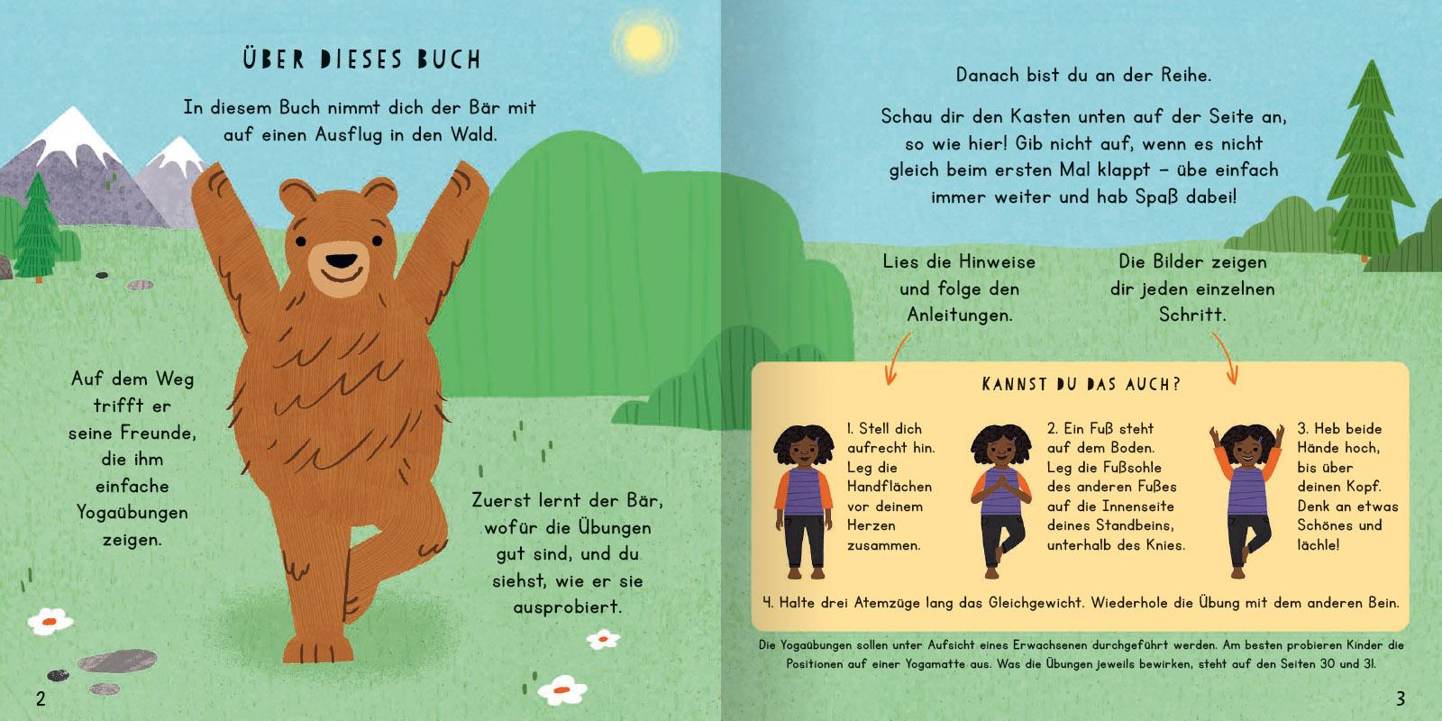 Beispielinhalt (Bild) Der Yoga-Bär | Entspann dich wie die Tiere im Wald