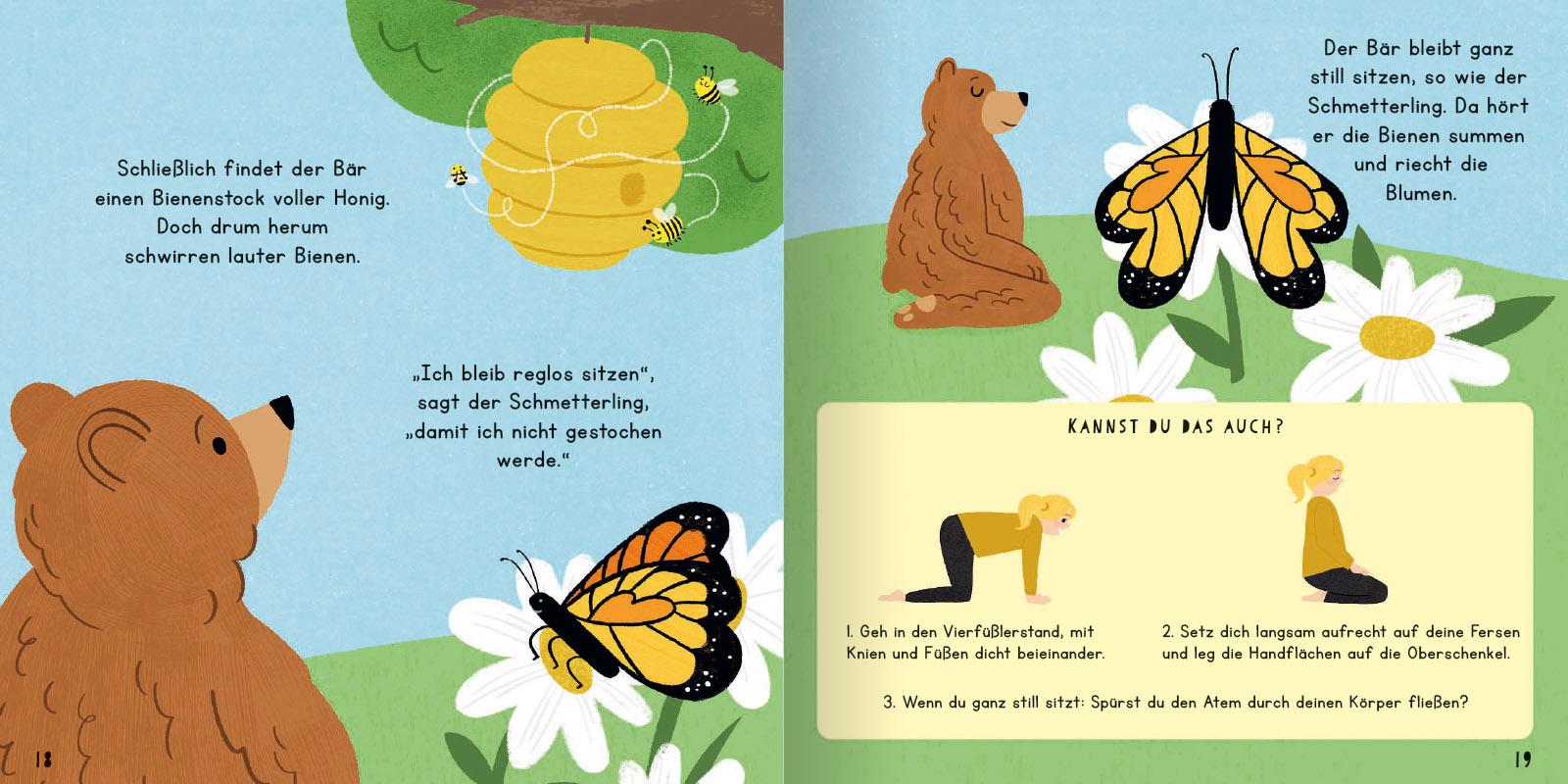 Beispielinhalt (Bild) Der Yoga-Bär | Entspann dich wie die Tiere im Wald