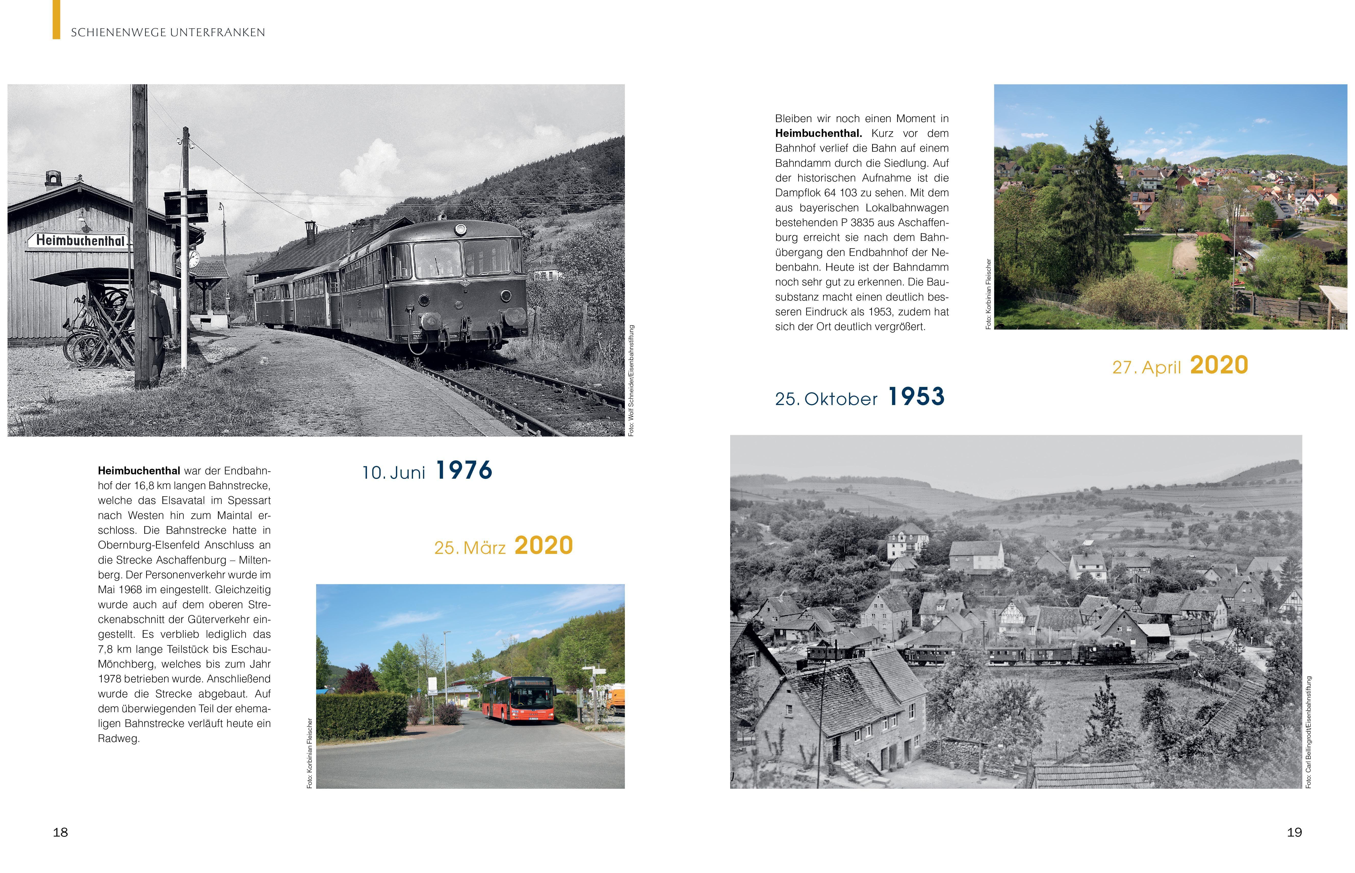 Beispielinhalt (Bild) Schienenwege gestern und heute - Zeitreise durch Unterfranken