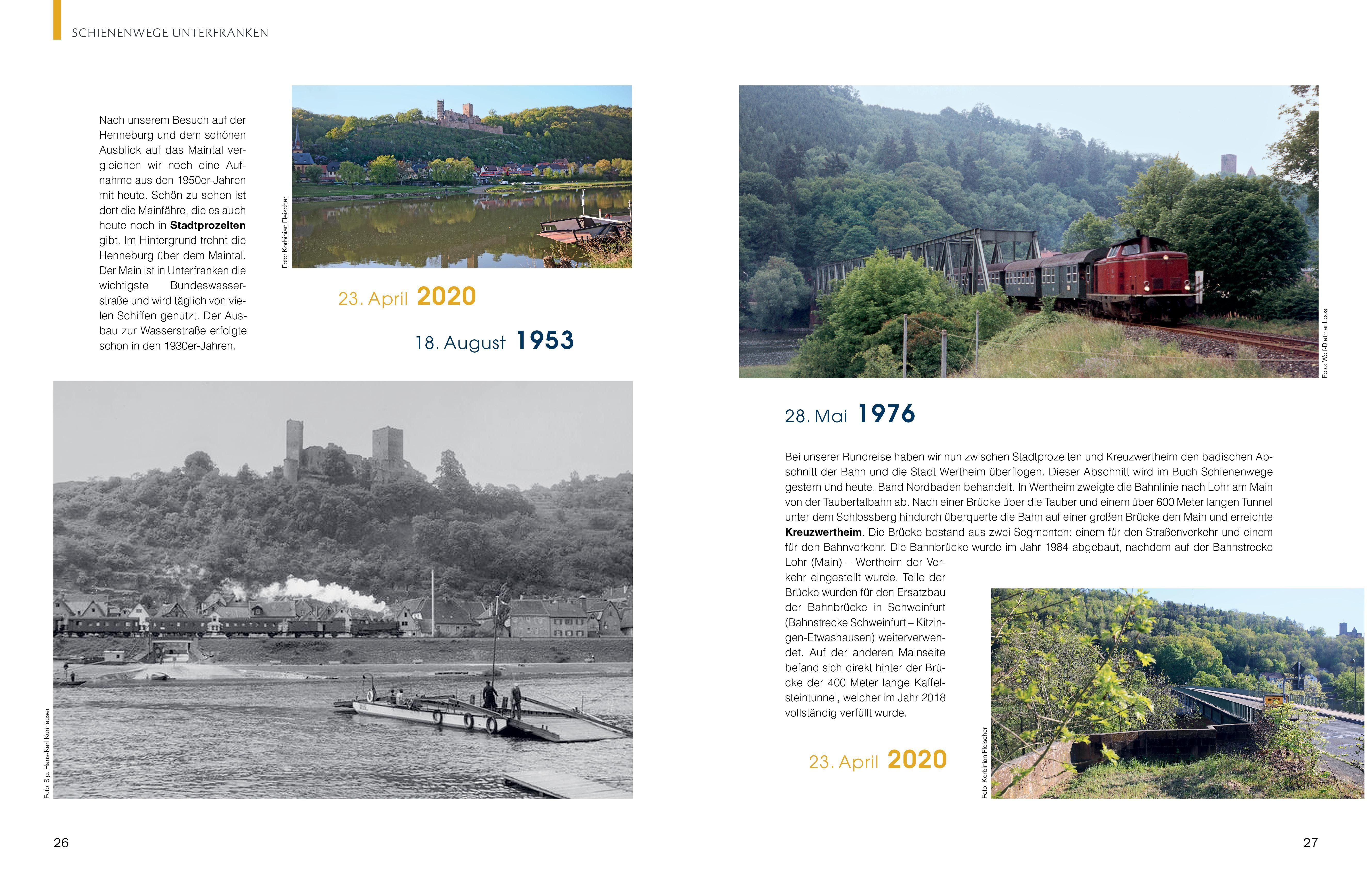 Beispielinhalt (Bild) Schienenwege gestern und heute - Zeitreise durch Unterfranken