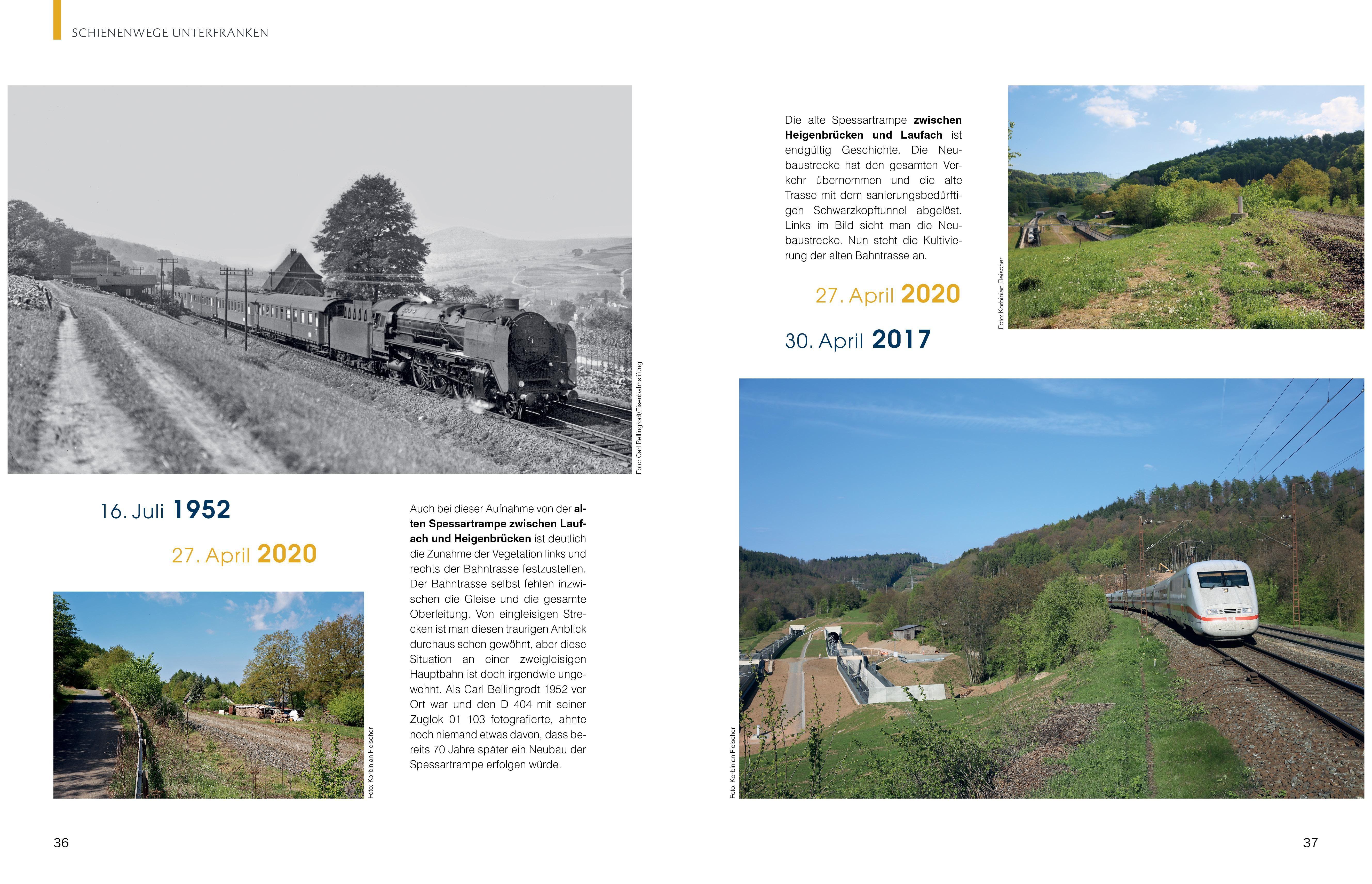 Beispielinhalt (Bild) Schienenwege gestern und heute - Zeitreise durch Unterfranken