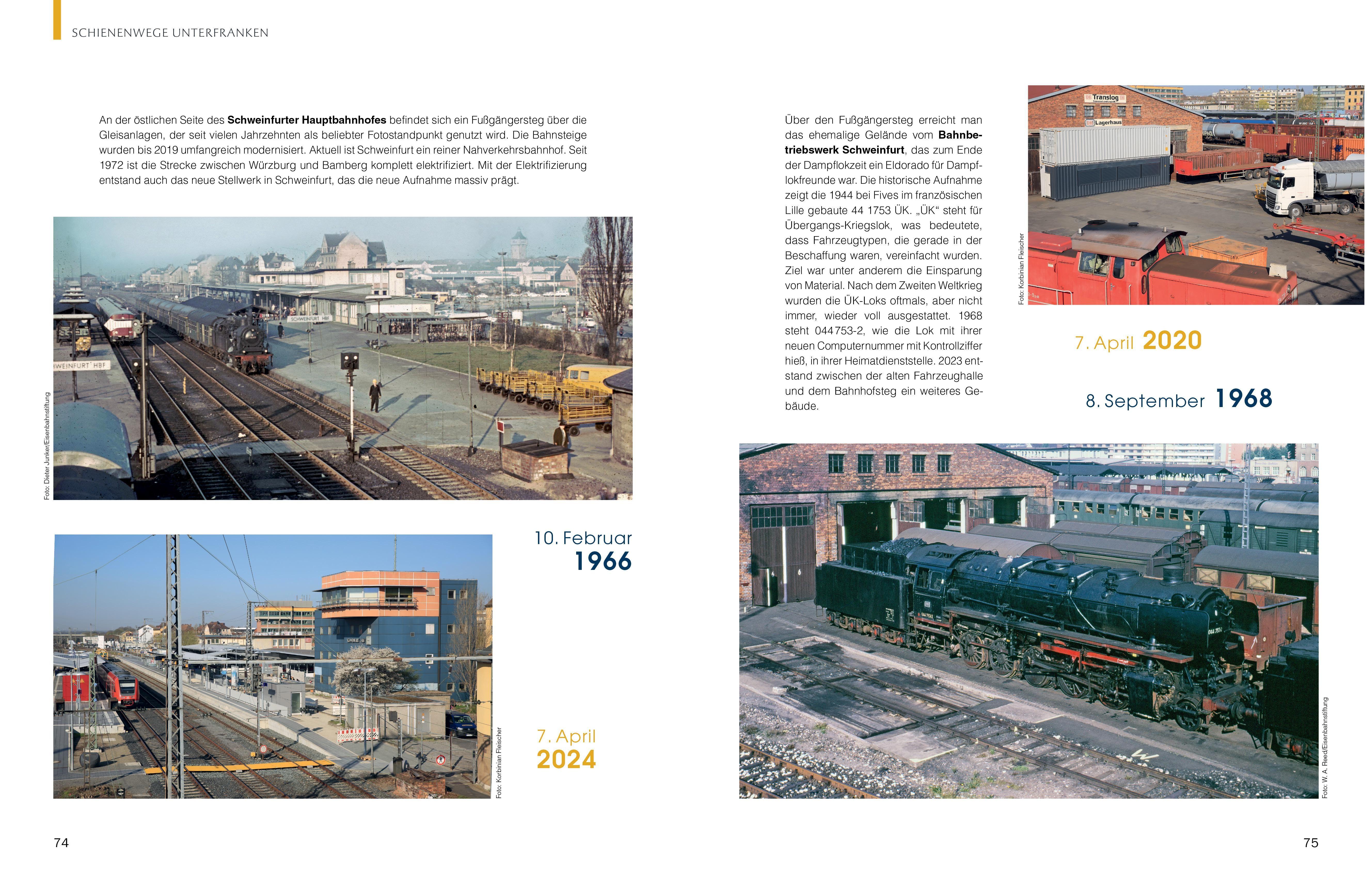 Beispielinhalt (Bild) Schienenwege gestern und heute - Zeitreise durch Unterfranken