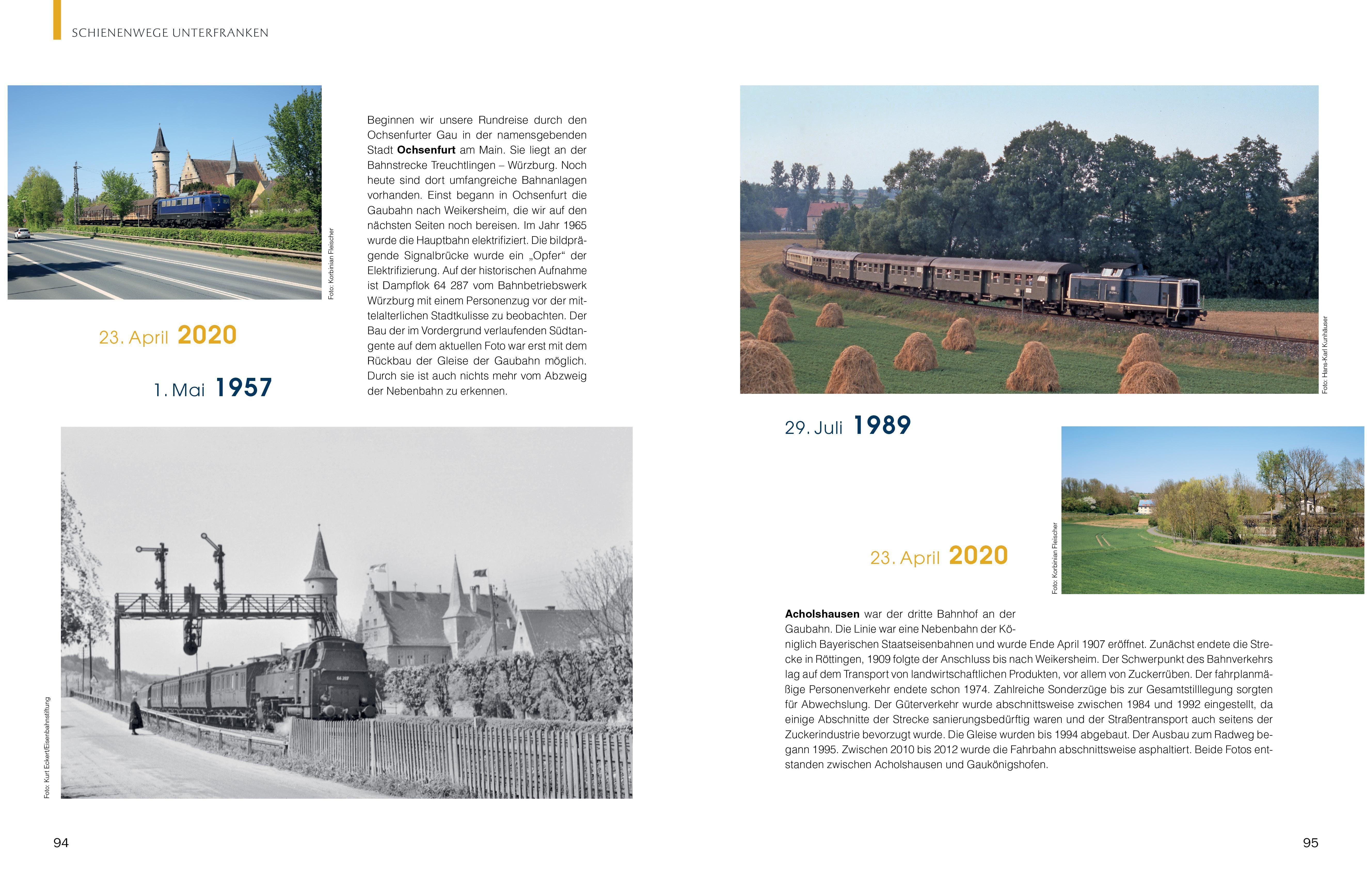 Beispielinhalt (Bild) Schienenwege gestern und heute - Zeitreise durch Unterfranken