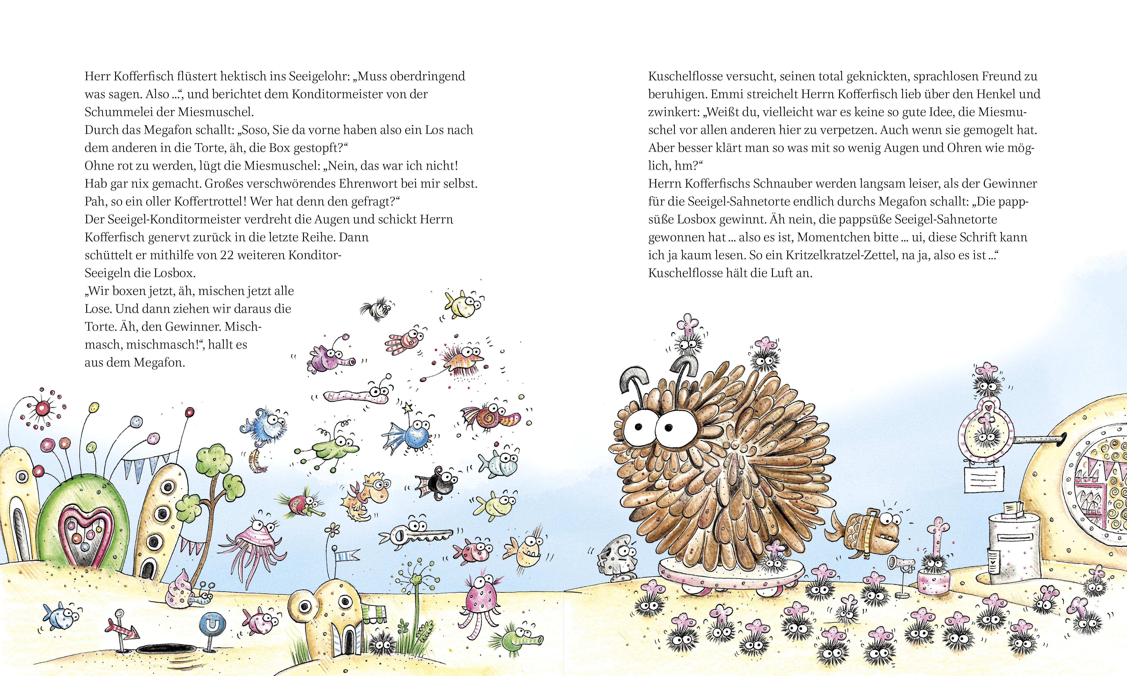 Beispielinhalt (Bild) Kuschelflosse - Das goldige Glücksdrachen-Geglitzer