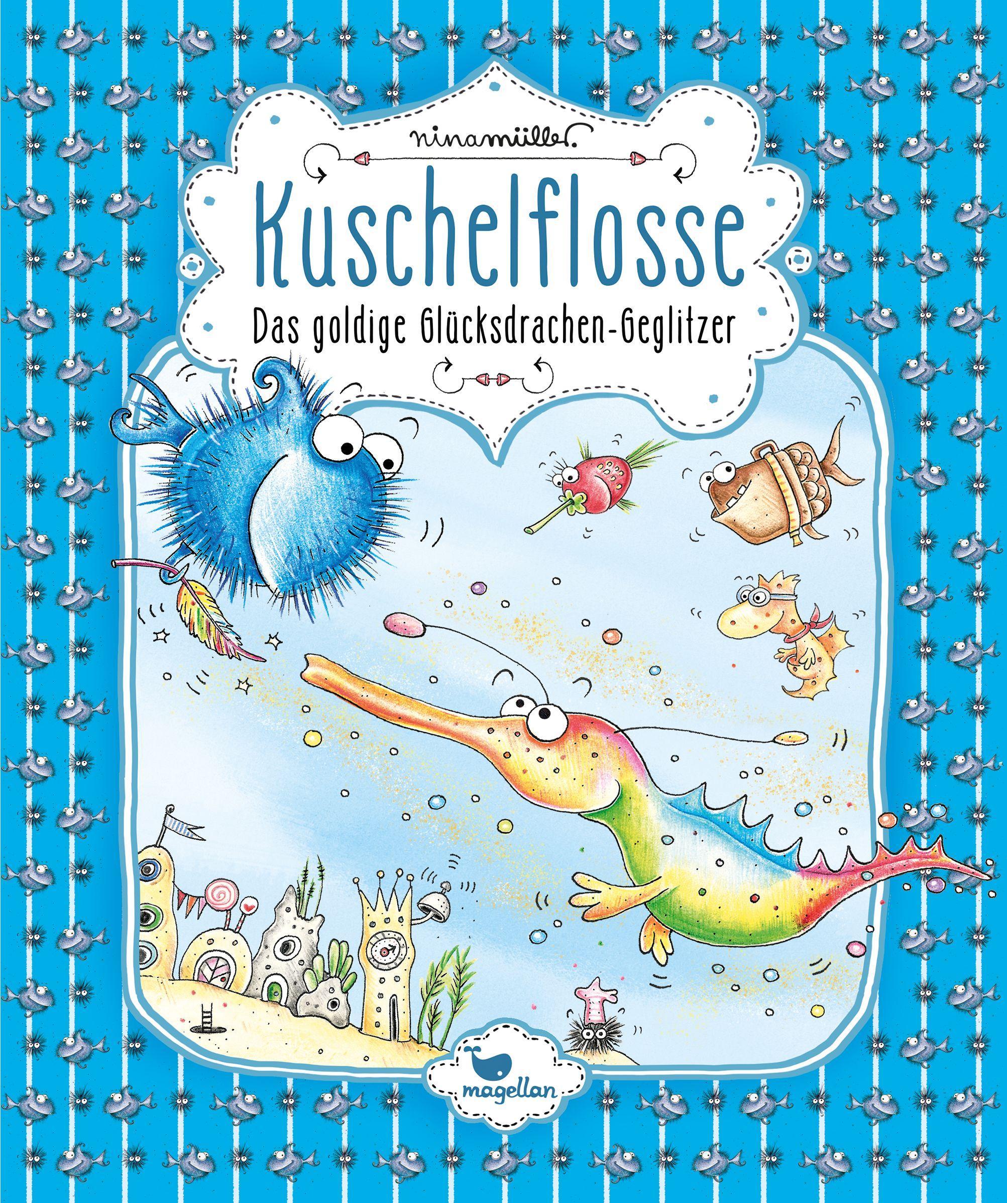 Vorderes Coverbild Kuschelflosse - Das goldige Glücksdrachen-Geglitzer
