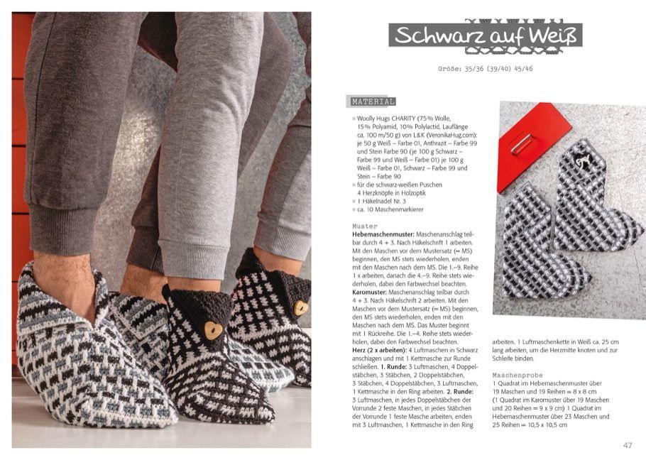 Beispielinhalt (Bild) Woolly Hugs Puschen im Quadrat