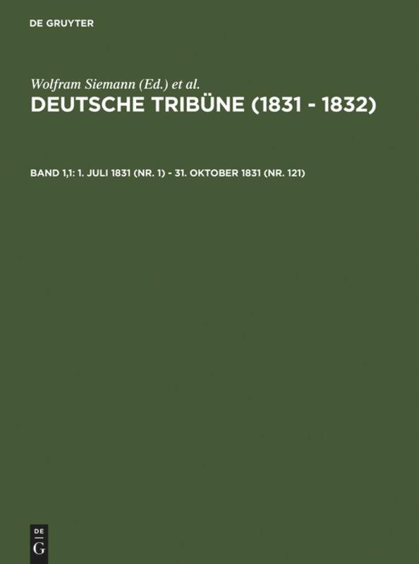 Vorderes Coverbild 1. Juli 1831 (Nr. 1) - 31. Oktober 1831 (Nr. 121)