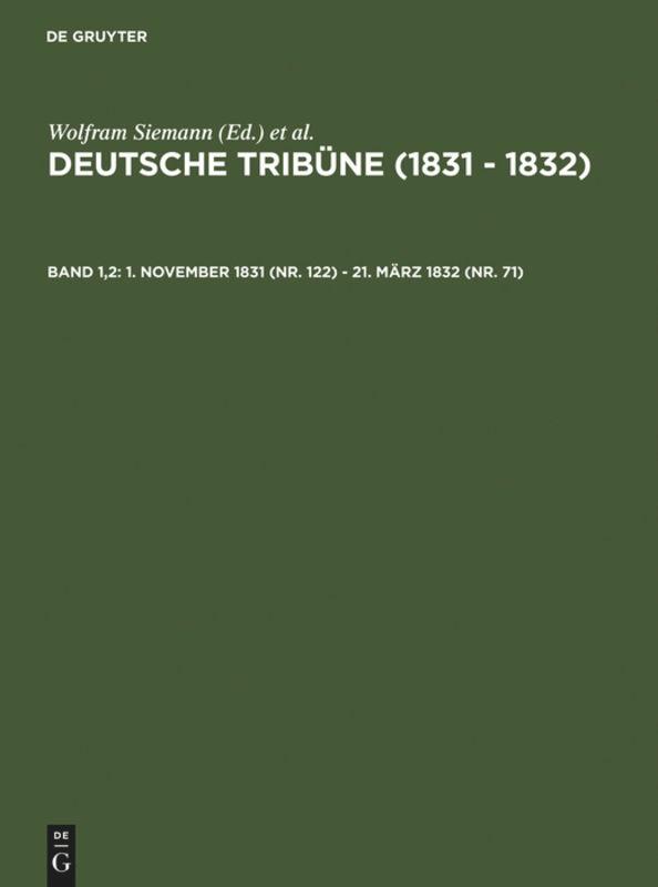 Vorderes Coverbild 1. November 1831 (Nr. 122) - 21. März 1832 (Nr. 71)