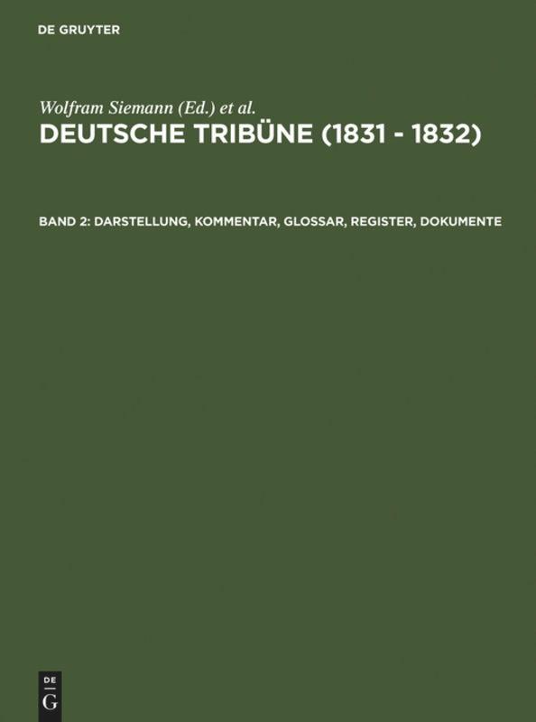 Vorderes Coverbild Darstellung, Kommentar, Glossar, Register, Dokumente