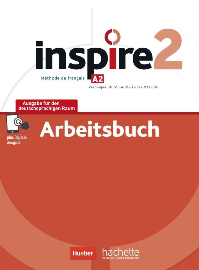 Vorderes Coverbild Inspire 2 - Ausgabe für den deutschsprachigen Raum. Arbeitsbuch mit Audios online und Code