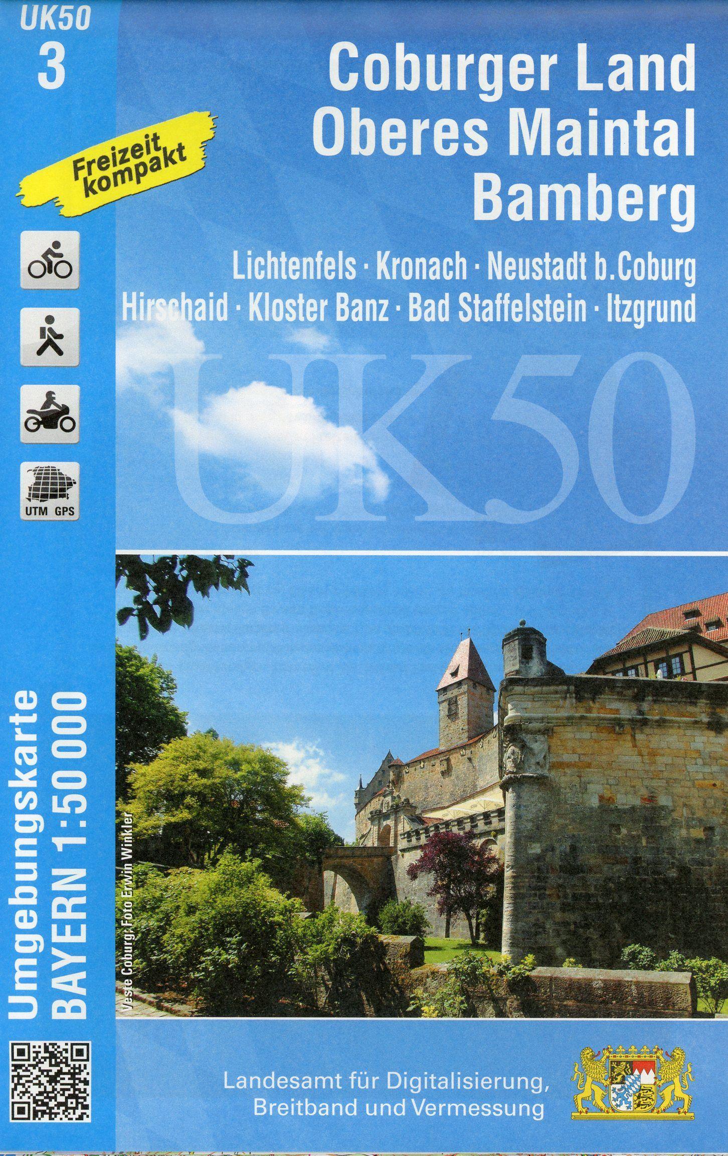 Vorderes Coverbild Coburger Land, Oberes Maintal, Bamberg 1 : 50 000 (UK50-3)