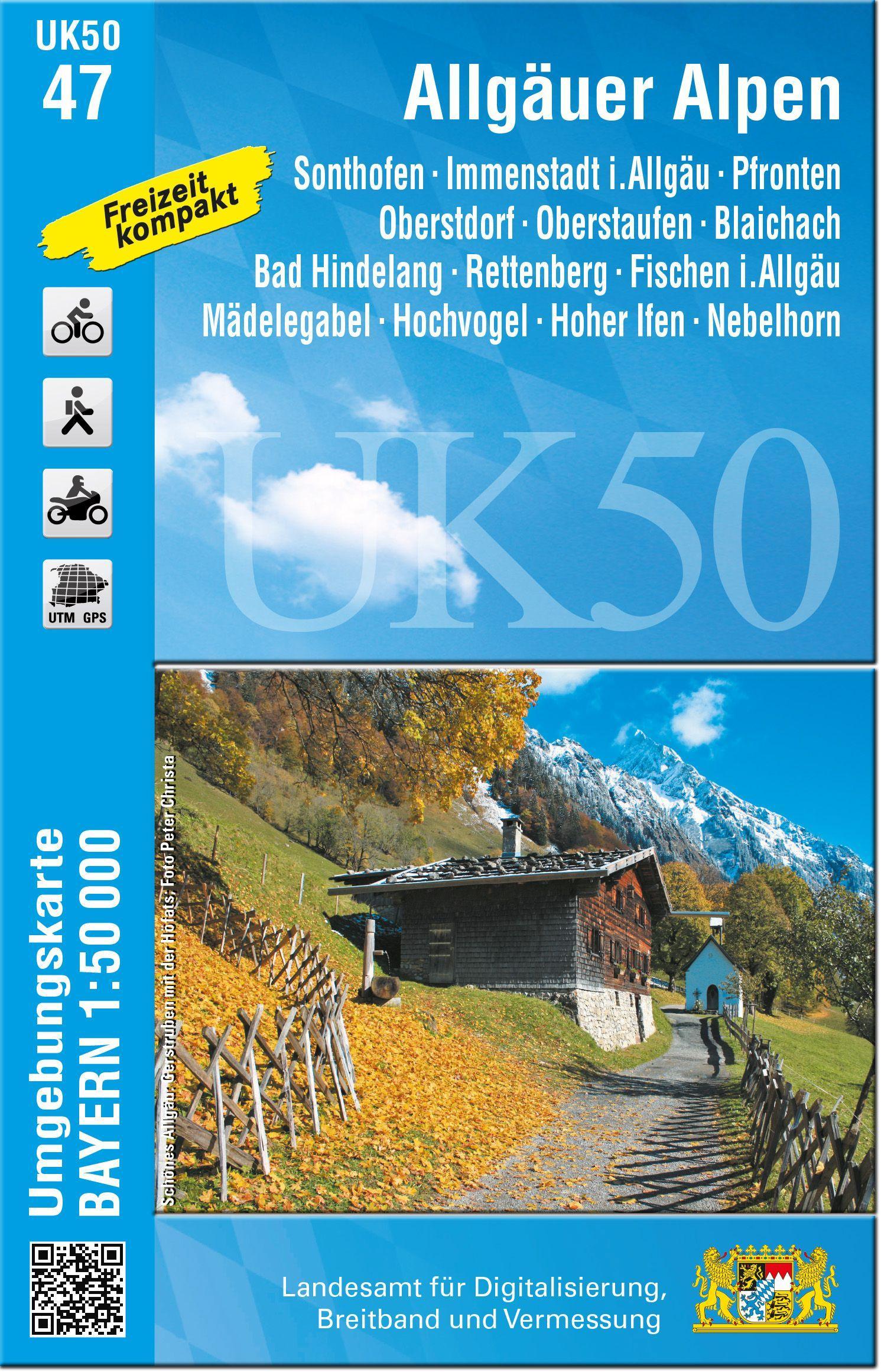 Vorderes Coverbild Allgäuer Alpen 1:50 000 (UK50-47)