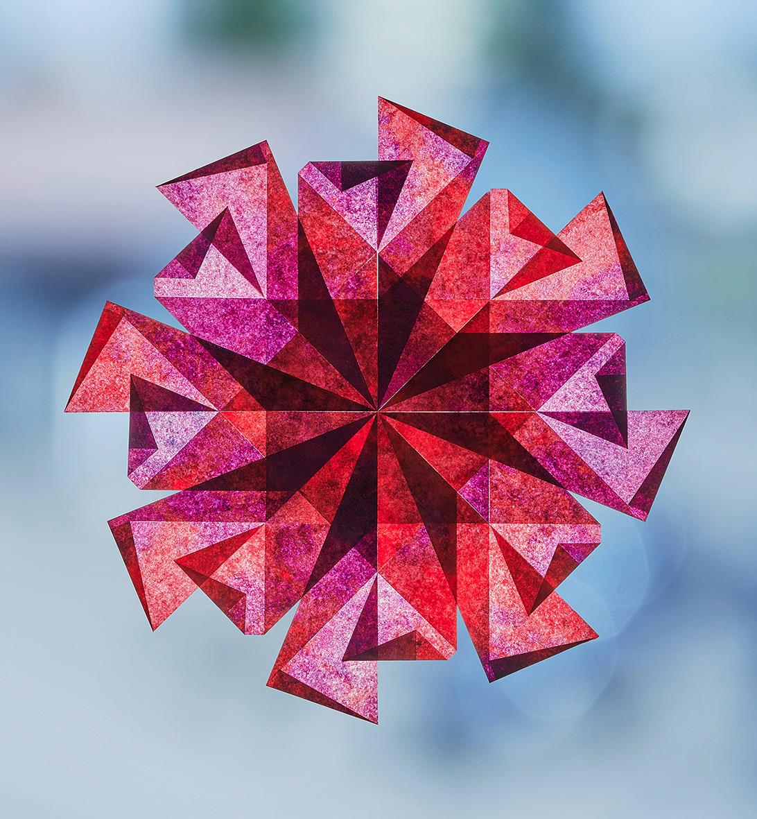 Beispielinhalt (Bild) Magische Fenstersterne aus Seidenpapier