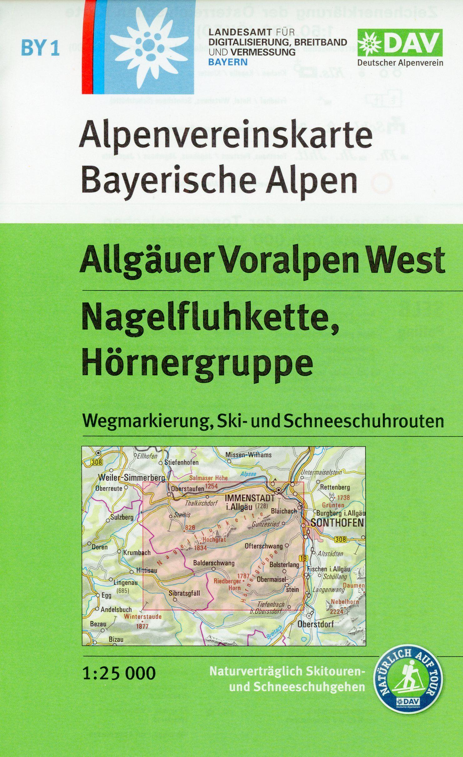 Vorderes Coverbild Allgäuer Voralpen West, Nagelfluhkette, Hörnergruppe 1:25 000