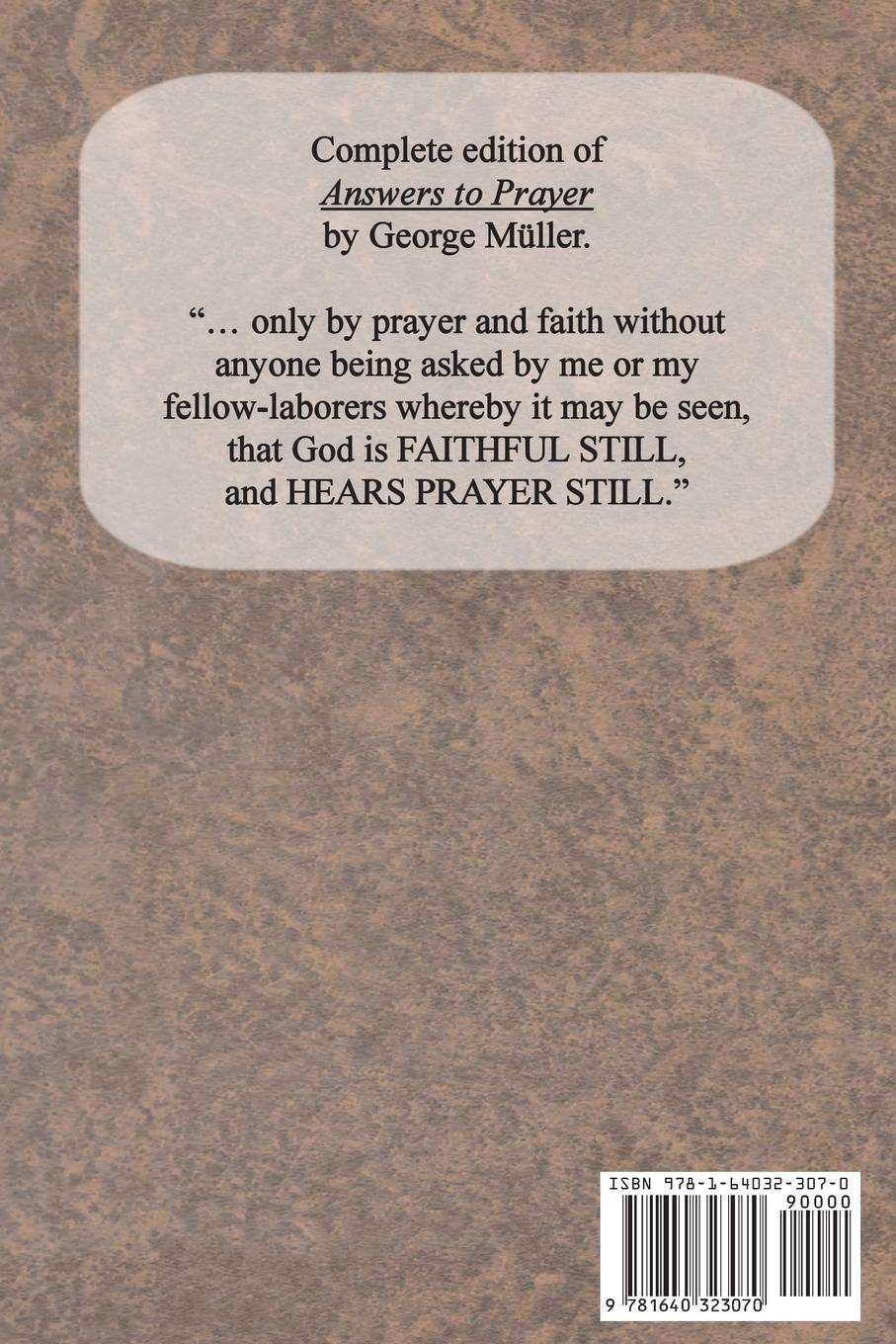 Rückseitencover Answers to Prayer