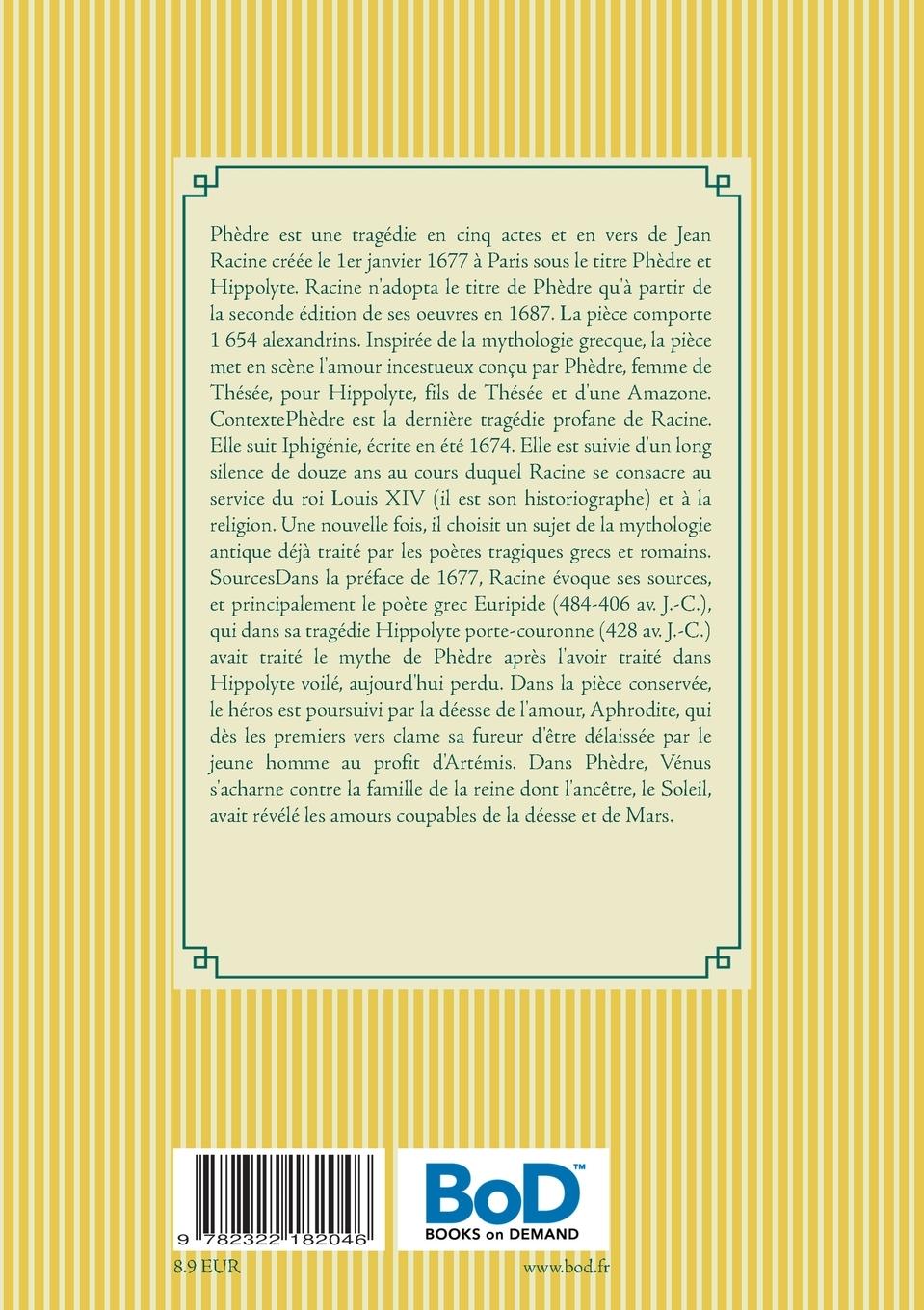 Rückseitencover Phèdre