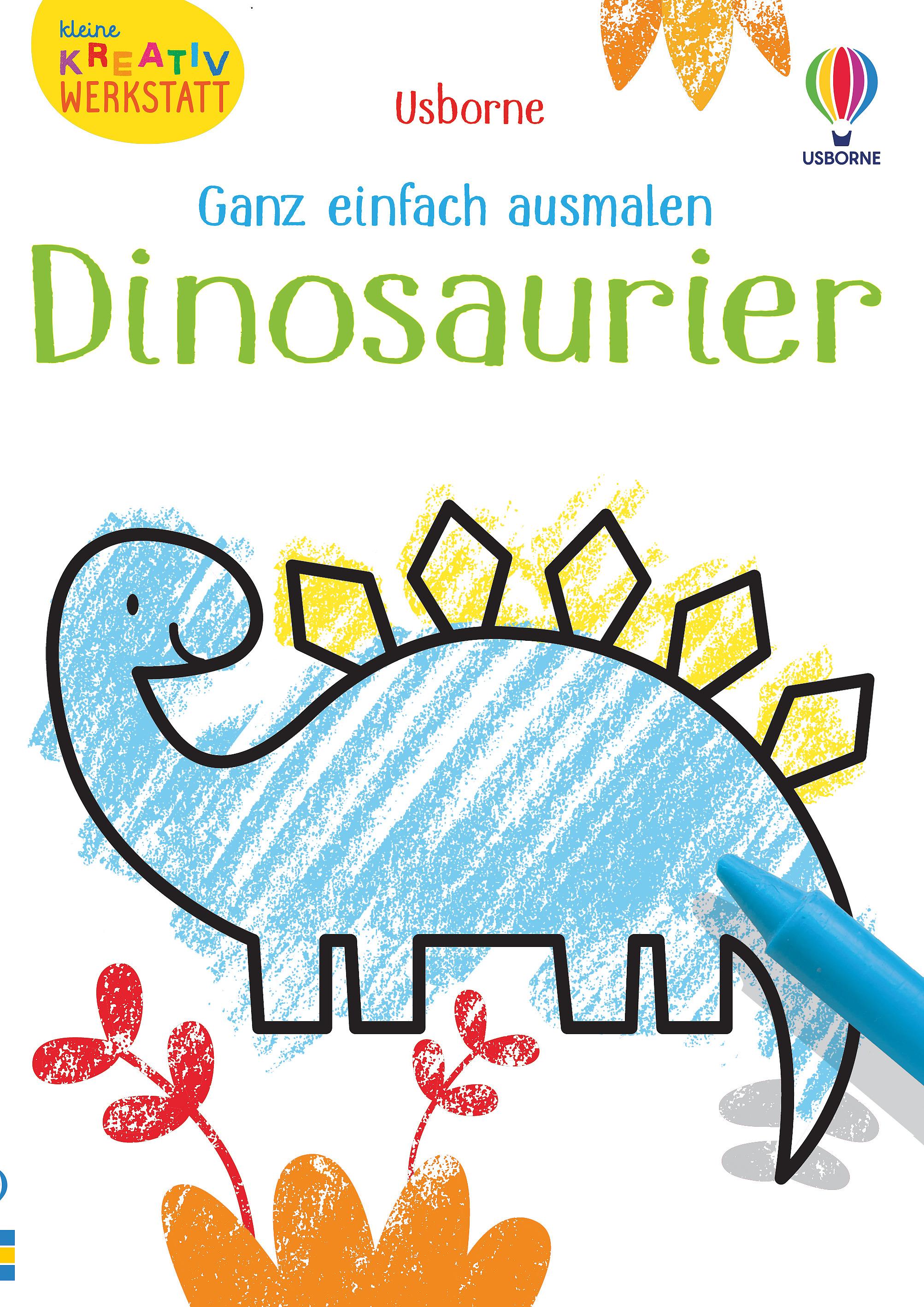 Vorderes Coverbild Kleine Kreativ-Werkstatt - Ganz einfach ausmalen: Dinosaurier