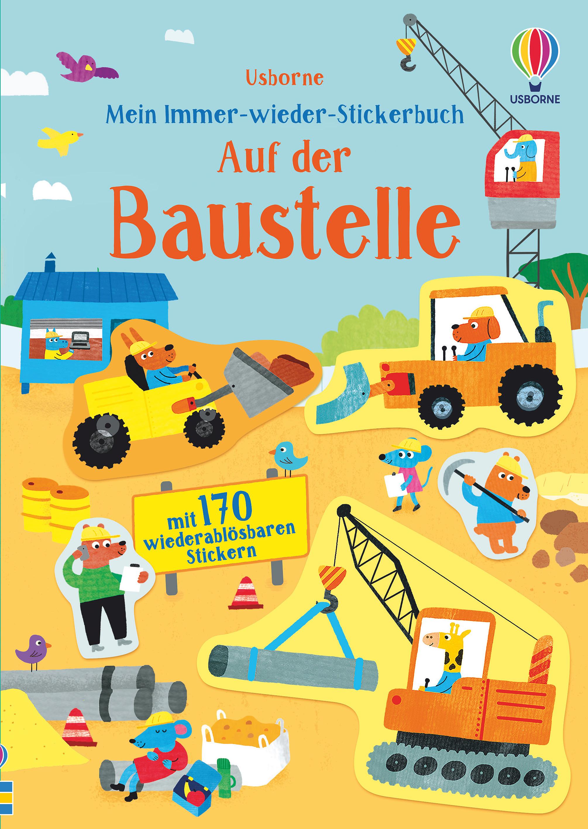 Vorderes Coverbild Mein Immer-wieder-Stickerbuch: Auf der Baustelle