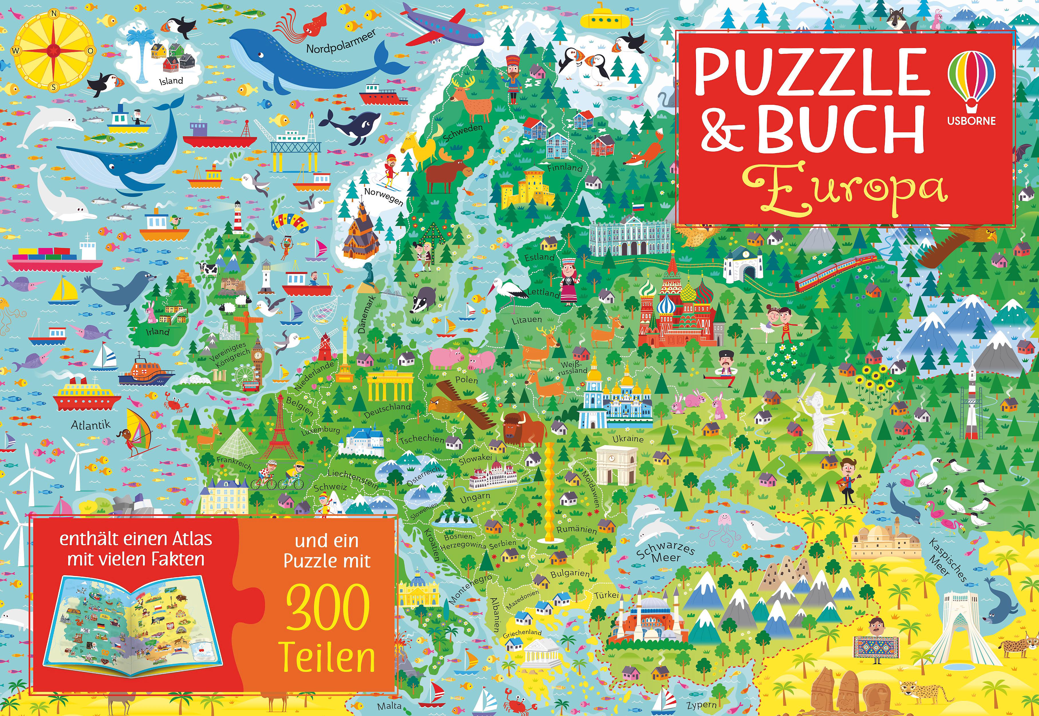 Vorderes Coverbild Puzzle & Buch: Europa