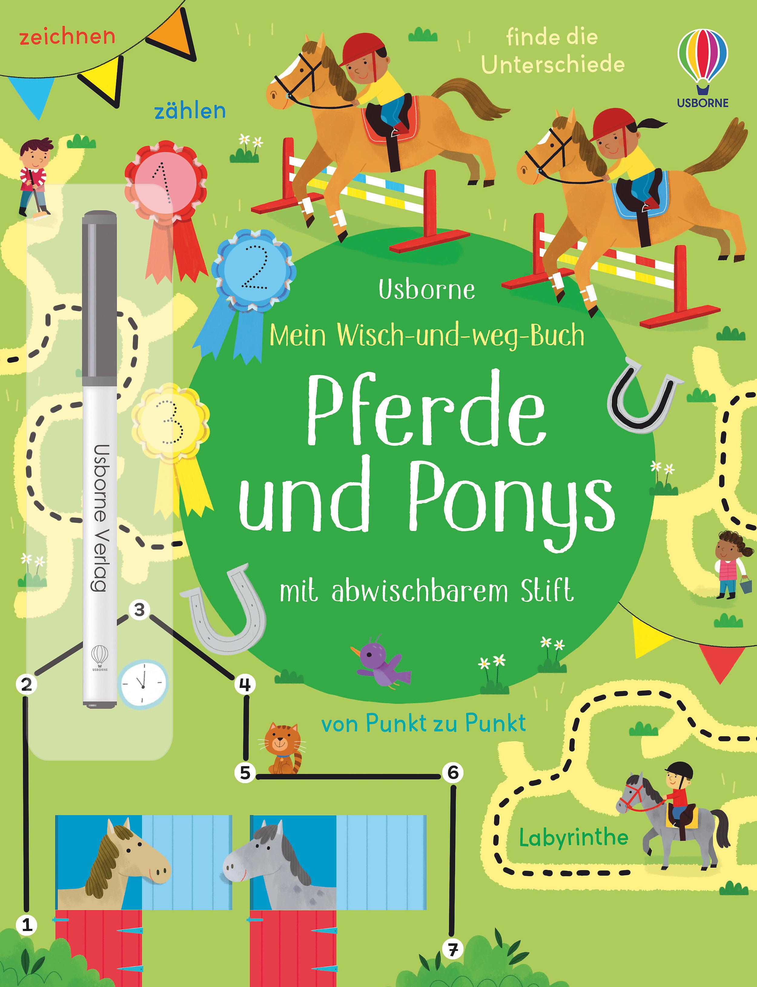 Vorderes Coverbild Mein Wisch-und-weg-Buch: Pferde und Ponys