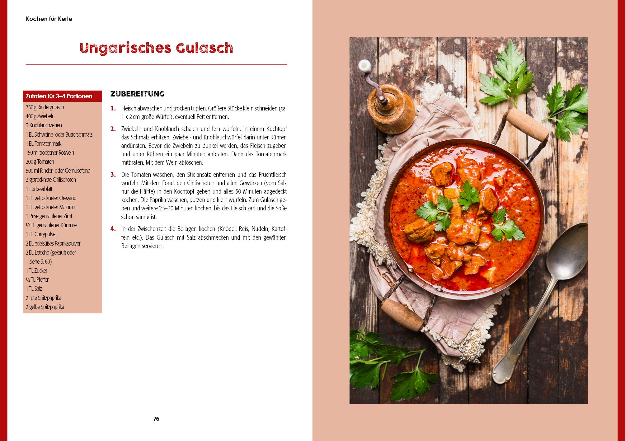 Beispielinhalt (Bild) Kochen für Kerle