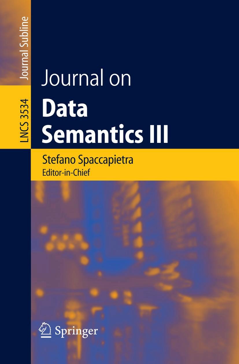 Vorderes Coverbild Journal on Data Semantics III