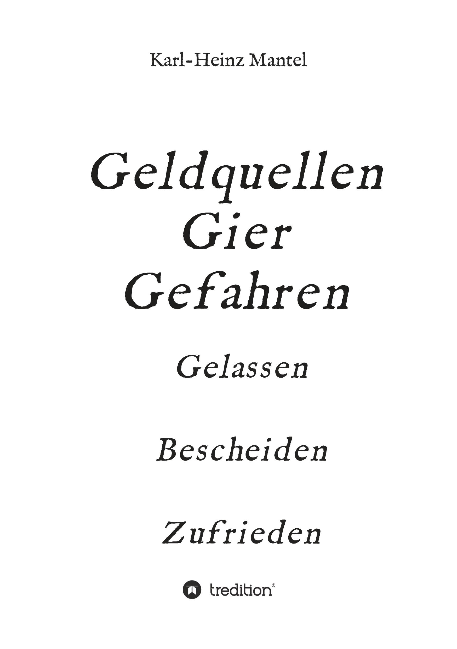 Vorderes Coverbild Geldquellen Gier Gefahren