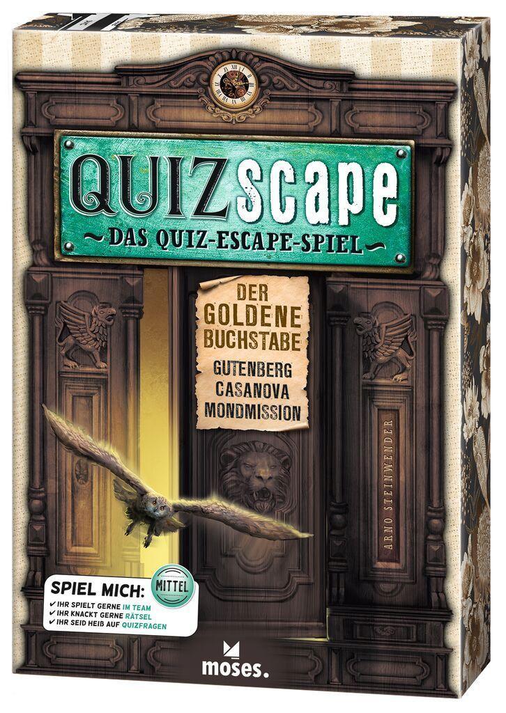 Vorderes Coverbild QUIZscape Der goldene Buchstabe