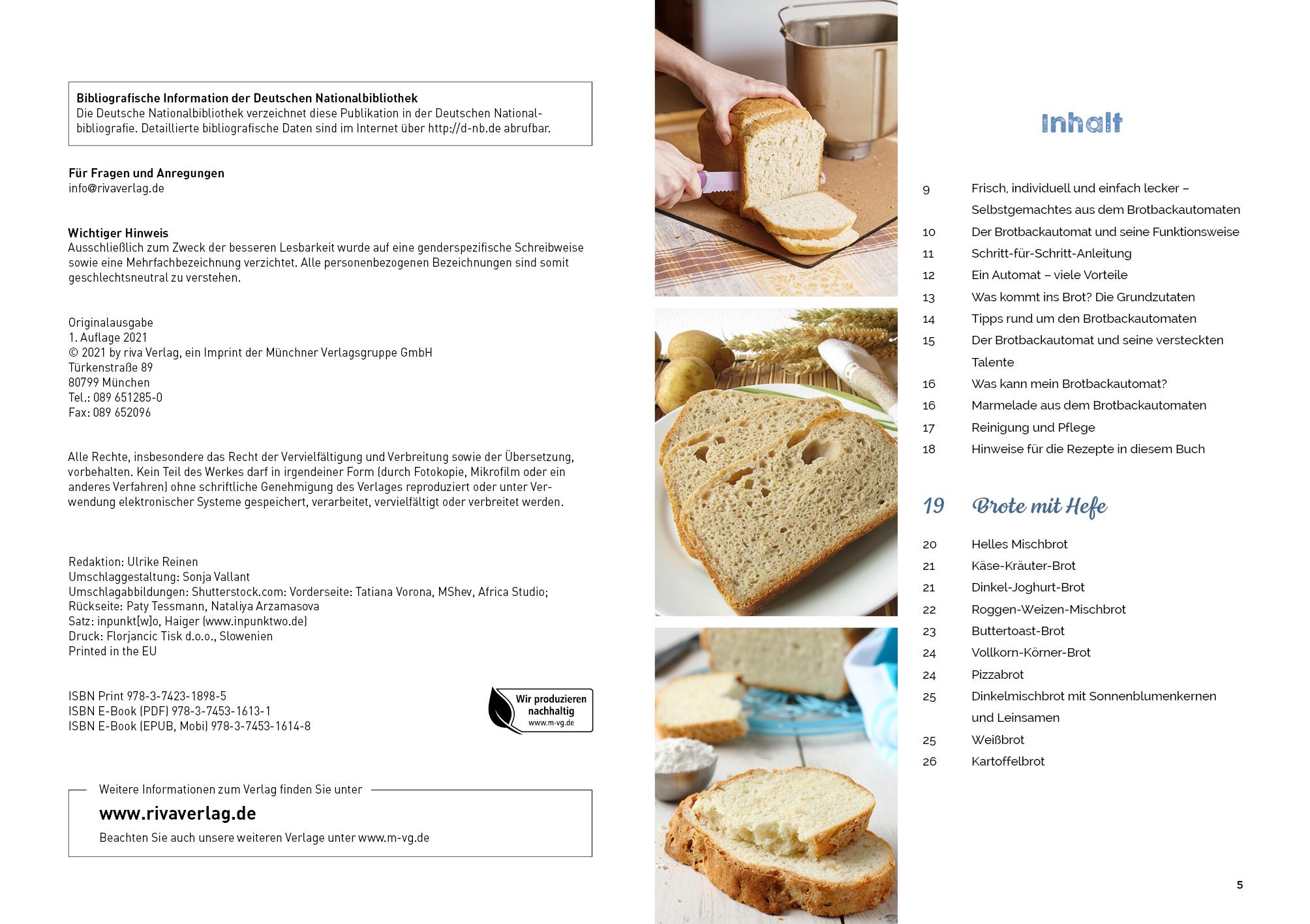 Beispielinhalt (Bild) Brotbackautomat - Das Rezeptbuch