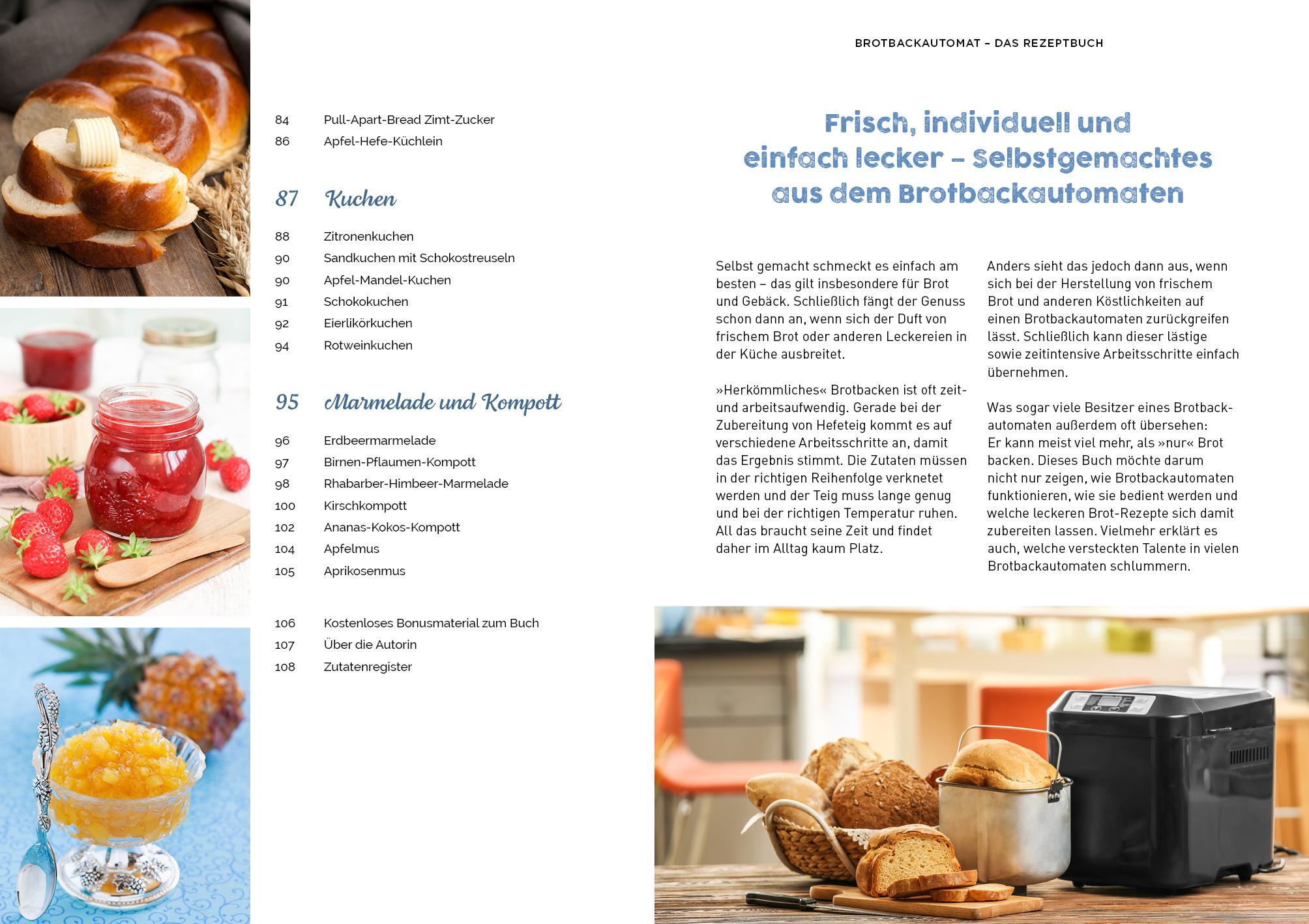 Beispielinhalt (Bild) Brotbackautomat - Das Rezeptbuch