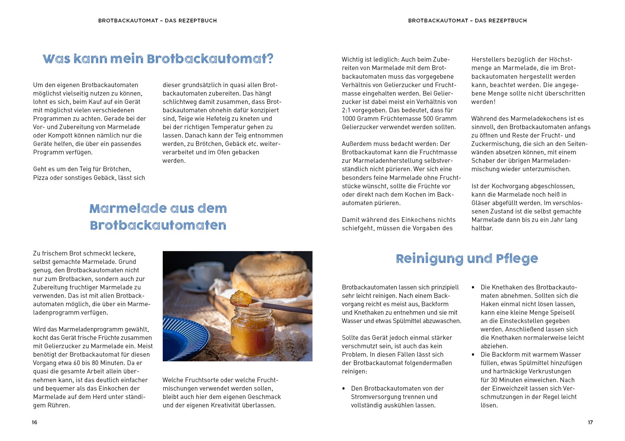 Beispielinhalt (Bild) Brotbackautomat - Das Rezeptbuch
