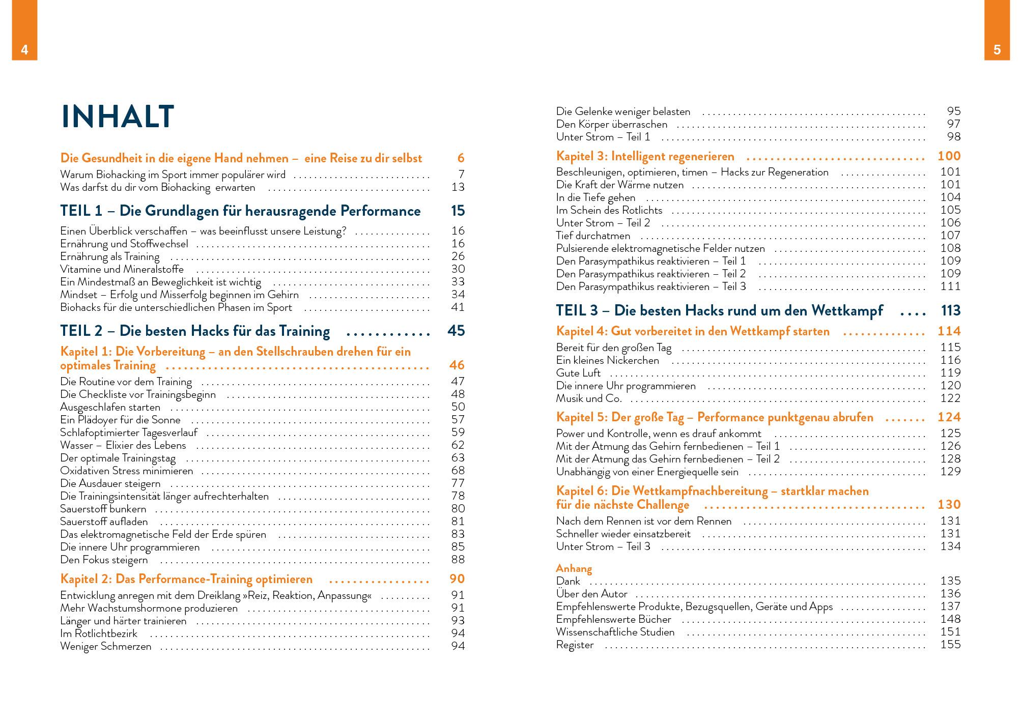Beispielinhalt (Bild) Biohacking für Sportler