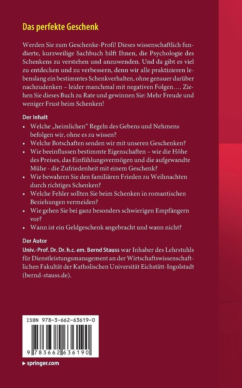 Rückseitencover Das perfekte Geschenk