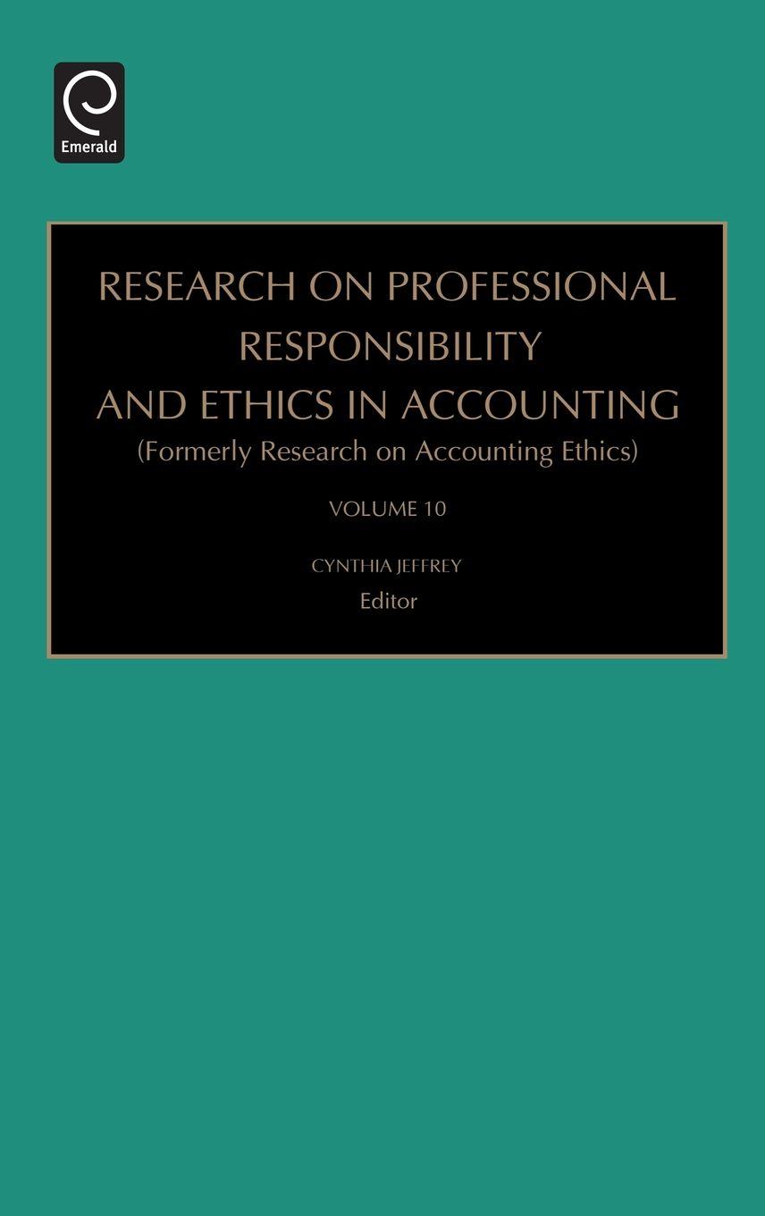 Vorderes Coverbild Research on Professional Responsibility and Ethics in Accounting