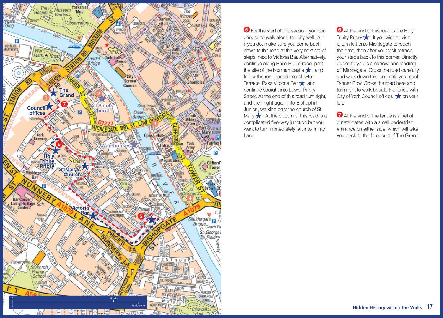 Beispielinhalt (Bild) A A-Z York Hidden Walks: Discover 20 Routes in and Around the City