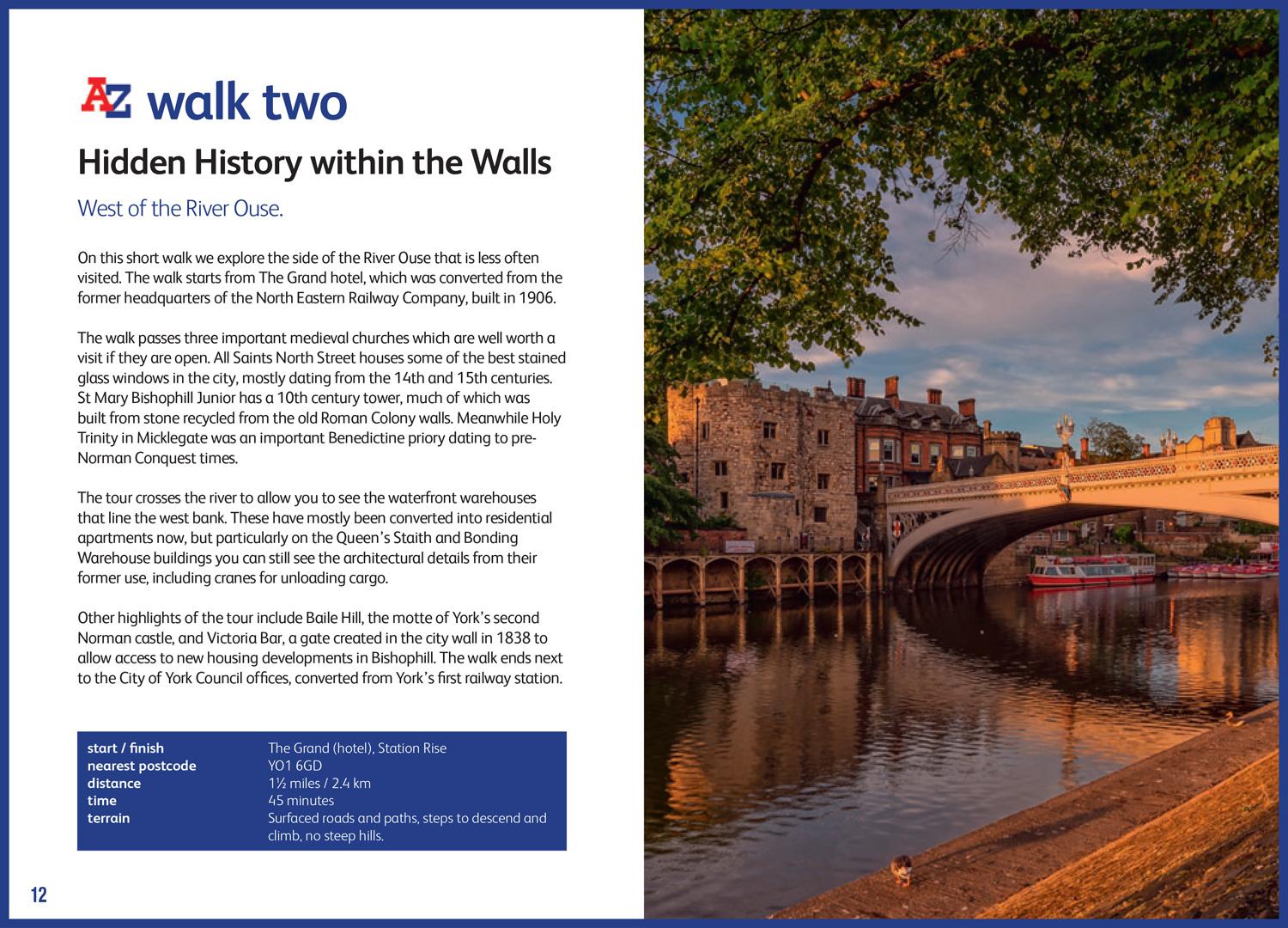 Beispielinhalt (Bild) A A-Z York Hidden Walks: Discover 20 Routes in and Around the City