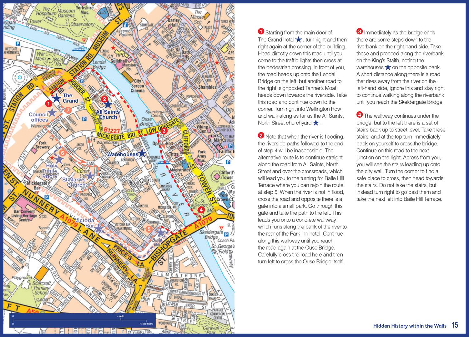 Beispielinhalt (Bild) A A-Z York Hidden Walks: Discover 20 Routes in and Around the City