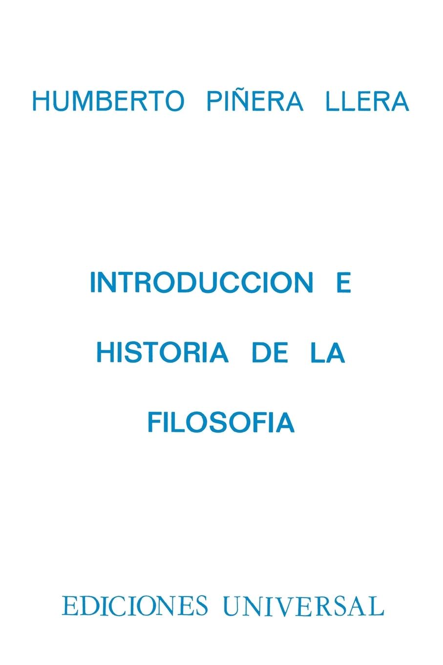 Vorderes Coverbild INTRODUCCIÓN E HISTORIA DE LA FILOSOFÍA. Con capítulo La Filosofía en Cuba