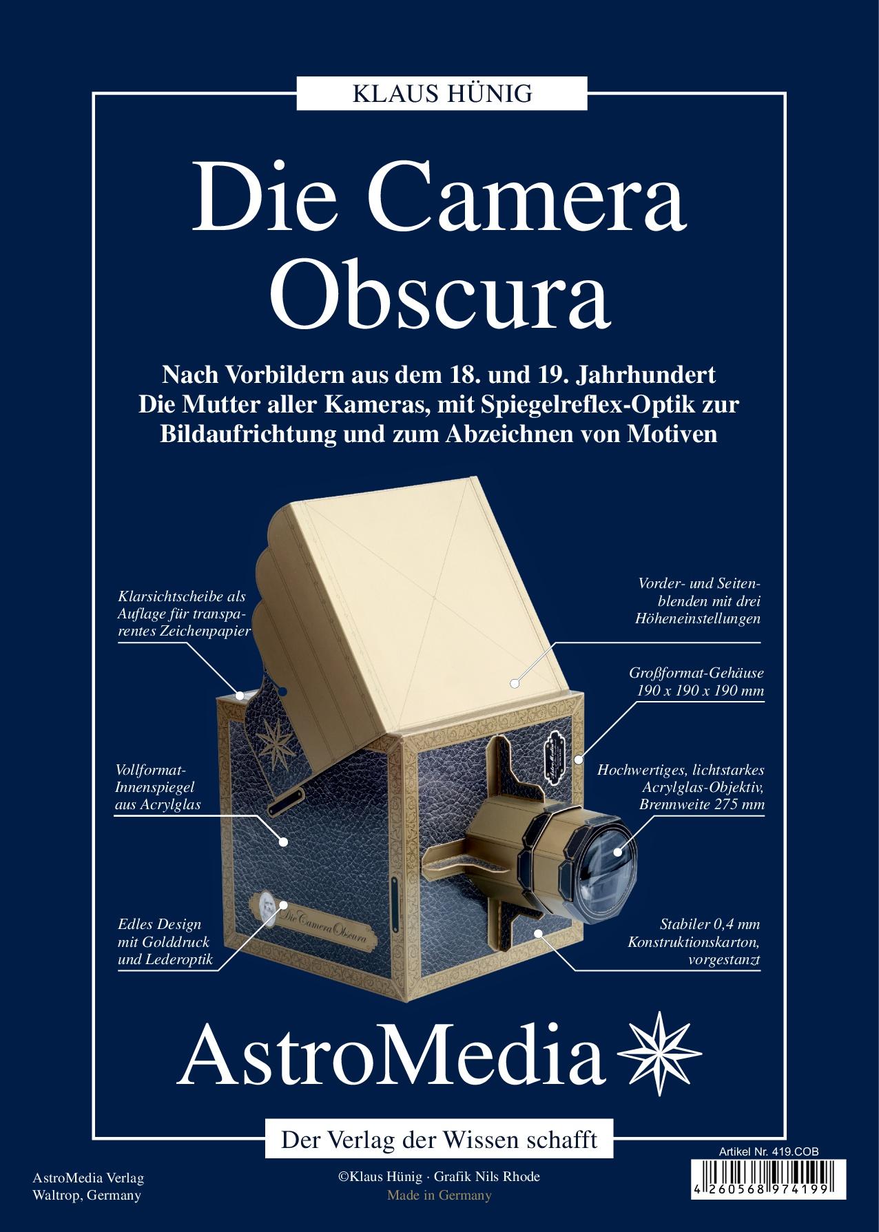Vorderes Coverbild Die Camera Obscura