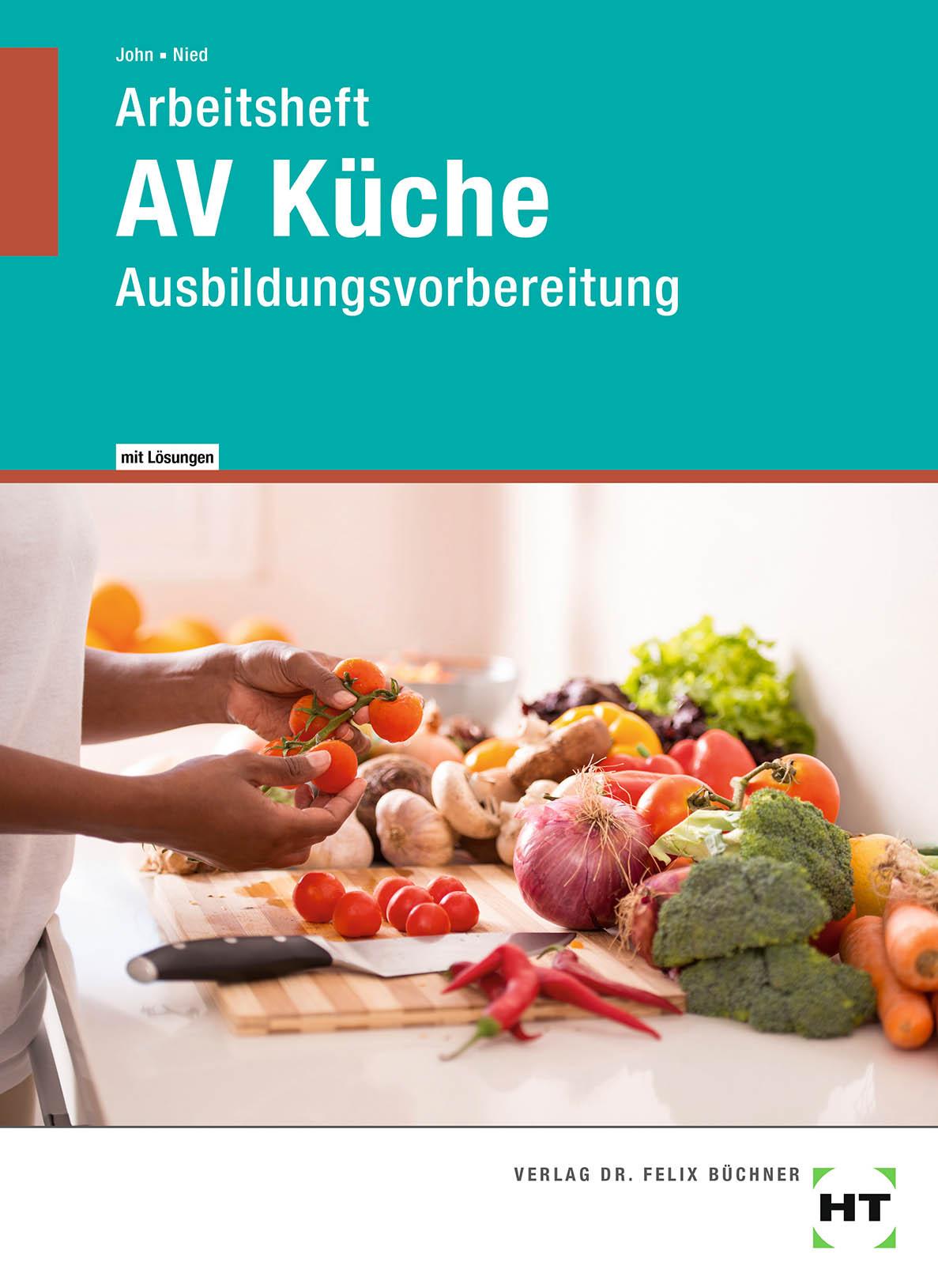 Vorderes Coverbild Arbeitsheft mit eingetragenen Lösungen AV Küche