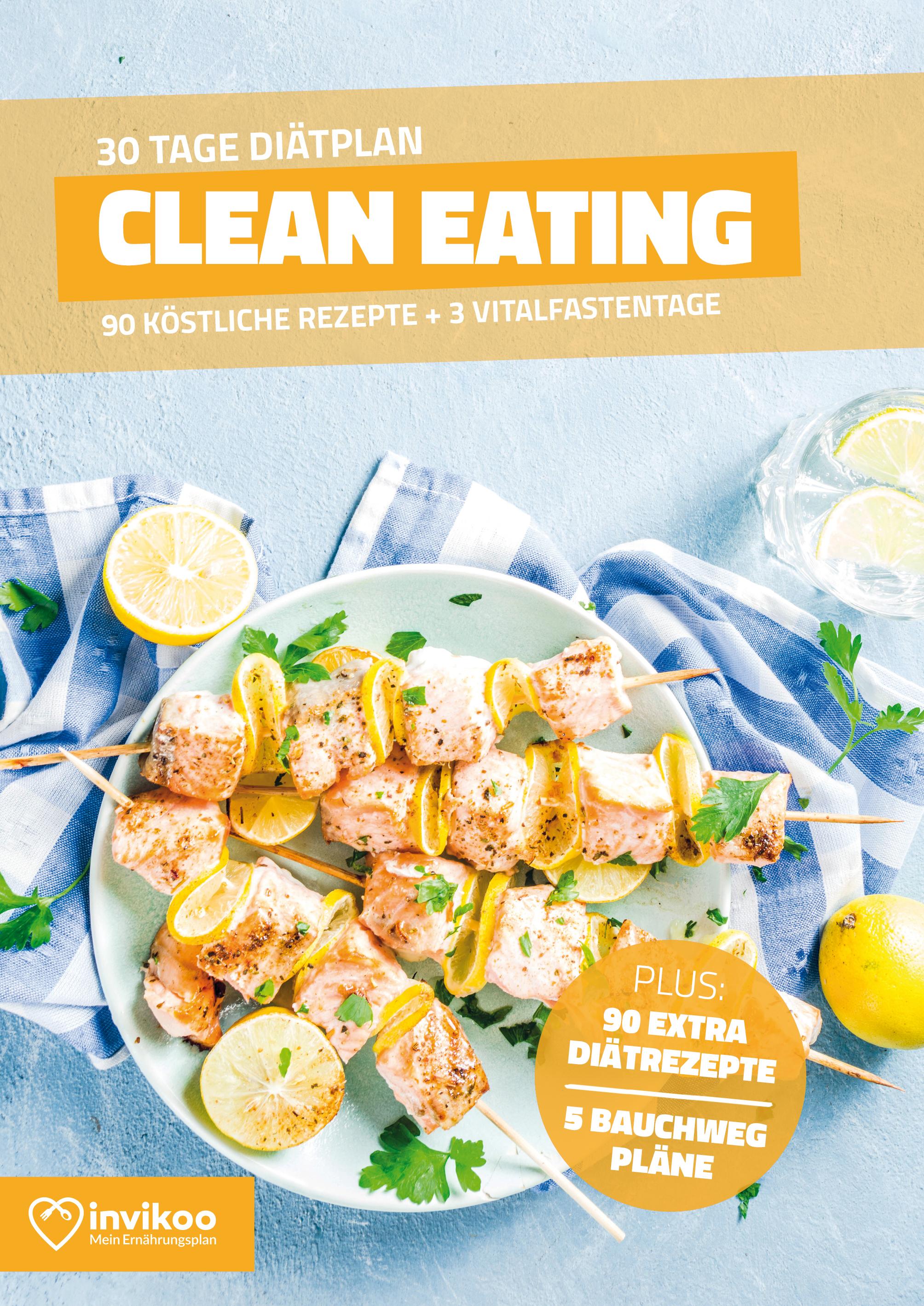 Vorderes Coverbild Clean Eating Diätplan - Ernährungsplan zum Abnehmen für 30 Tage