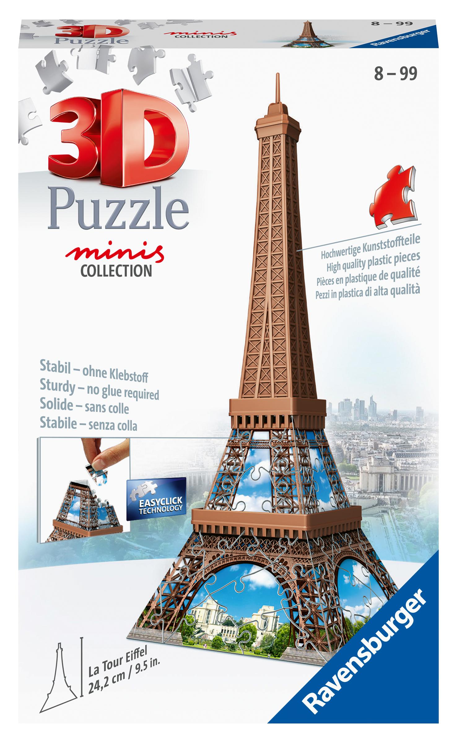 Vorderes Coverbild Ravensburger 3D Puzzle - Mini Eiffelturm - 54 Teile - ab 8 Jahren