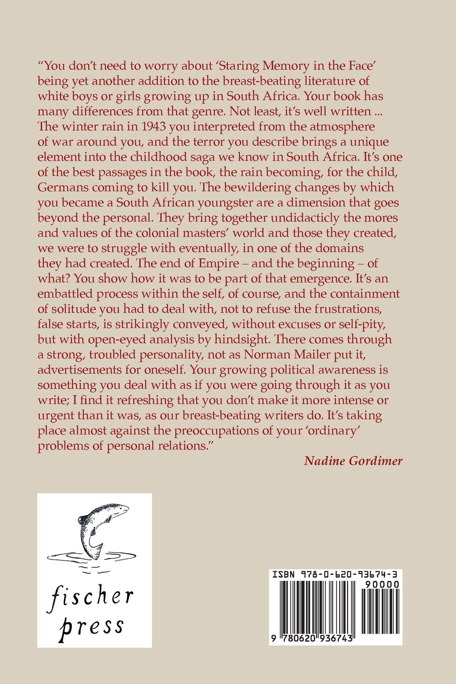 Rückseitencover Staring Memory in the Face