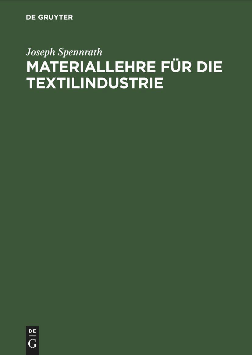 Vorderes Coverbild Materiallehre für die Textilindustrie